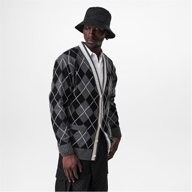 Gucci Argyle Cardigan Size US L / EU 52-54 / 3 - 2 Thumbnail