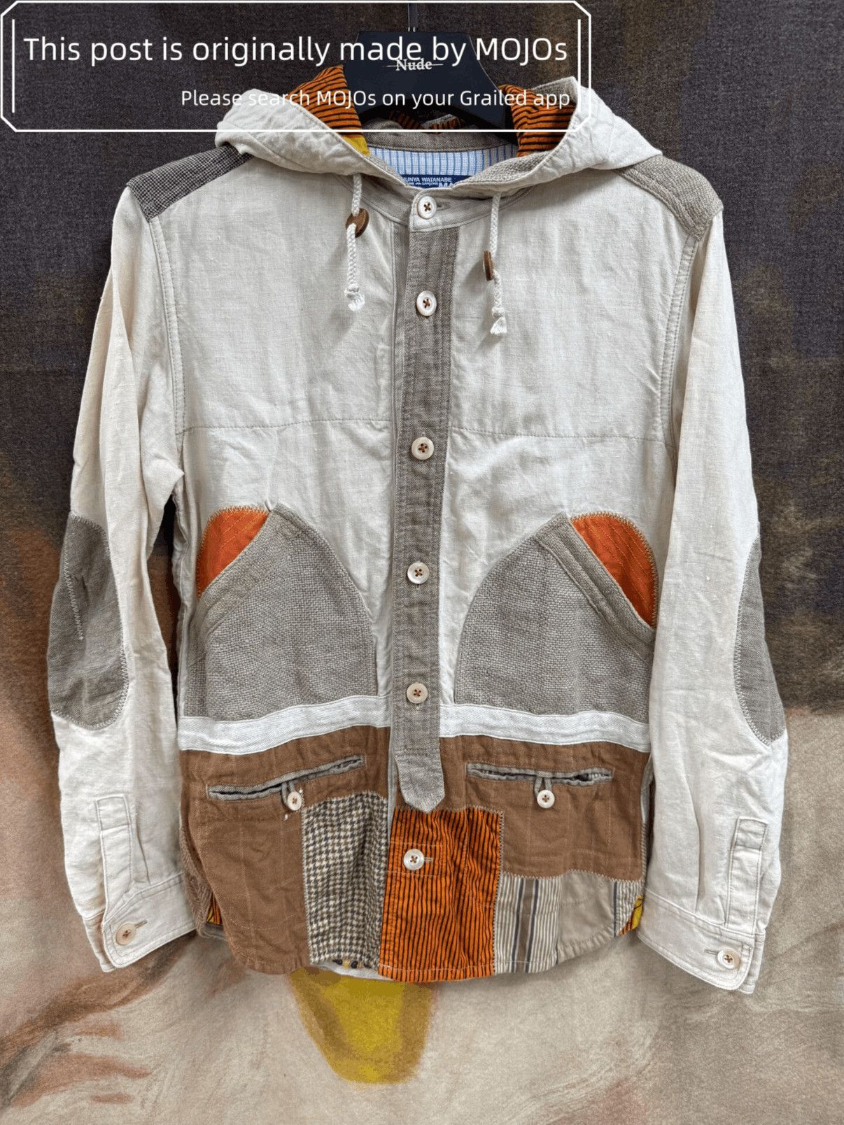 Junya Watanabe Junya Watanabe Linen Patch Half Zip Jacket mojos5720 Size US S / EU 44-46 / 1 - 1 Thumbnail