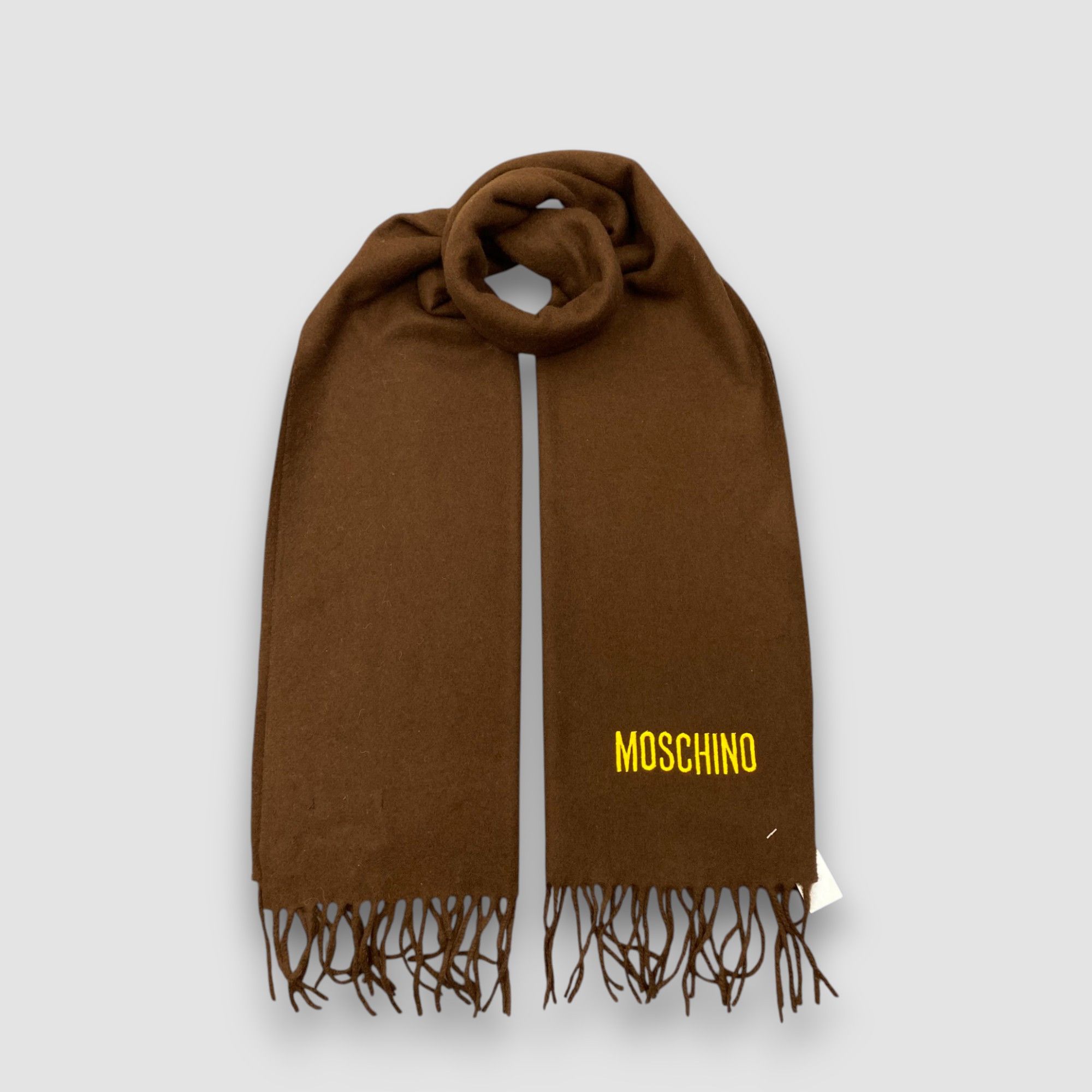 Moschino Vintage Moschino Scarf Muffler Wool Fringe Neckwear Scarves Size ONE SIZE - 1 Thumbnail