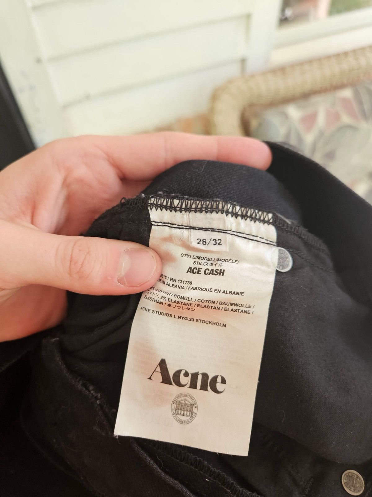 Acne Studios Ace Cash Black Denim Jeans Size US 28 / EU 44 - 8 Thumbnail