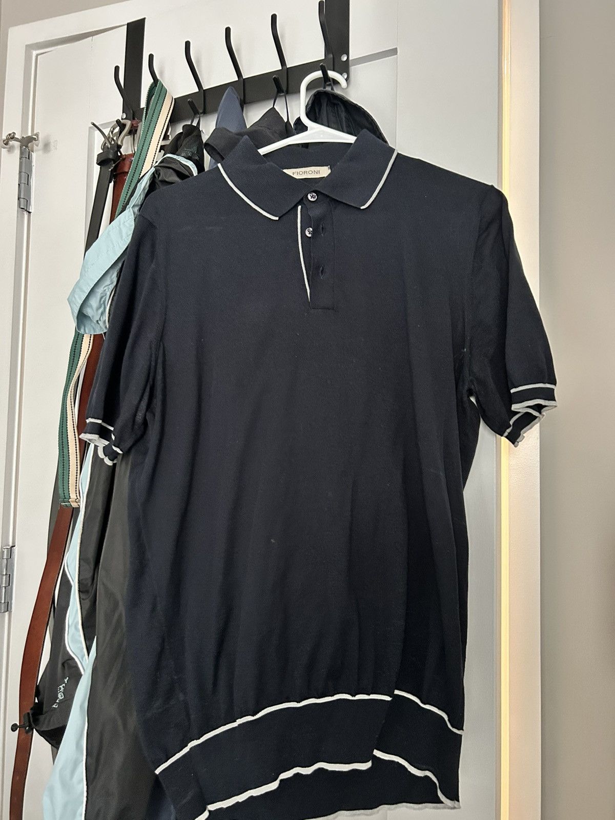 Other Fioroni Navy Cashmere Polo Size US M / EU 48-50 / 2 - 1 Thumbnail