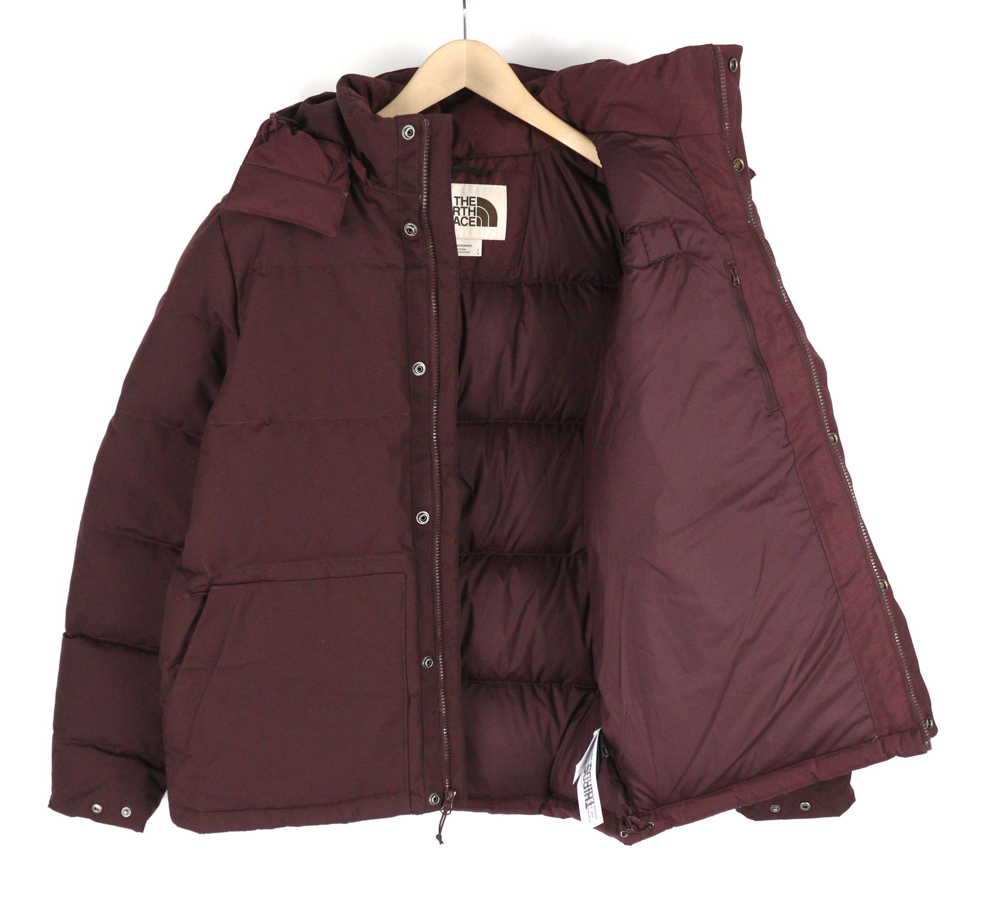 The North Face CANYON L 550 Down Insulated Quilted Burgundy Jacket 82306 Size L / US 10 / IT 46 - 4 Thumbnail