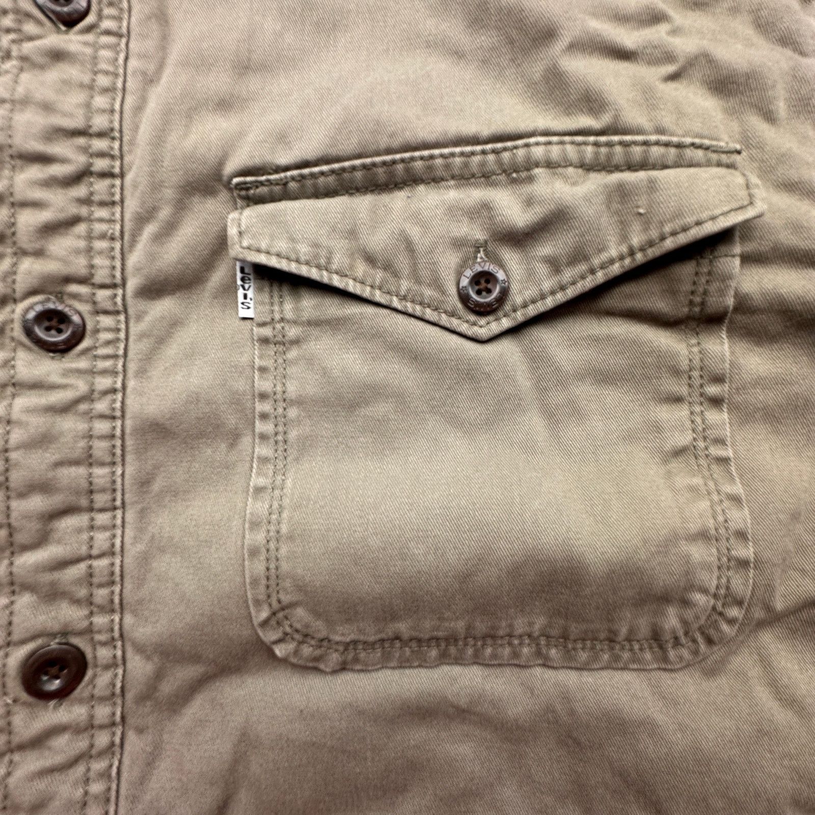 Levi's Levis Sherpa Pile Lined Button Up Shacket Shirt Men XL Brown Size US XL / EU 56 / 4 - 12 Thumbnail