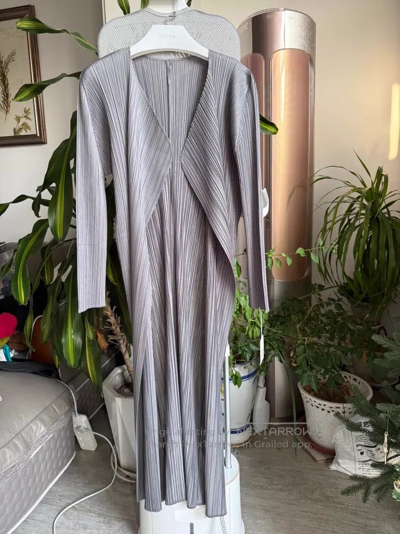 Issey Miyake Issey Miyake Basic Dark Gray Long Cardigan Size XL / US 12-14 / IT 48-50 - 2 Thumbnail