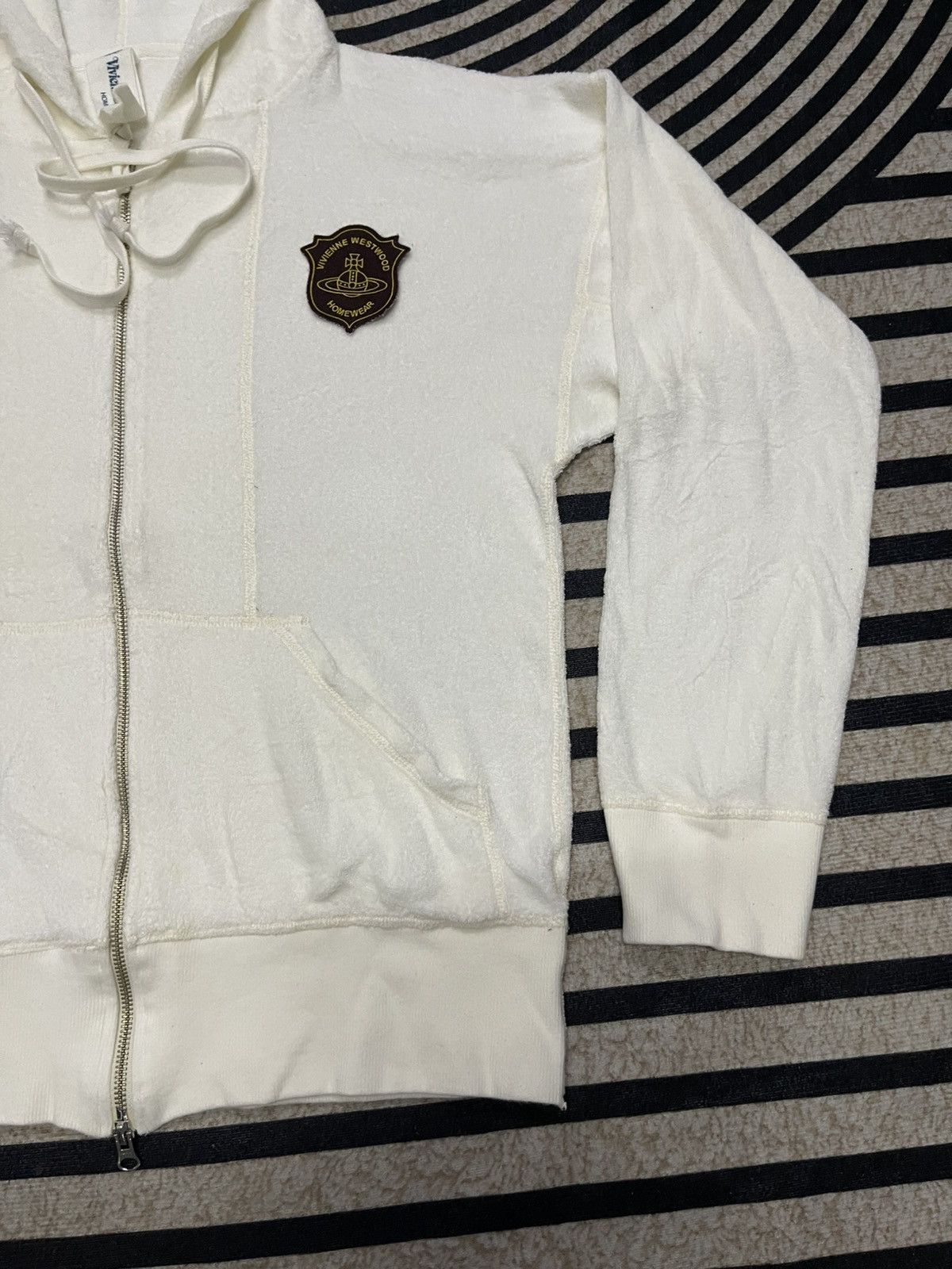 Vivienne Westwood 90s VIVIENNE WESTWOOD HOMEWEAR FLEECE ZIPPER HOODIE Size US L / EU 52-54 / 3 - 5 Thumbnail