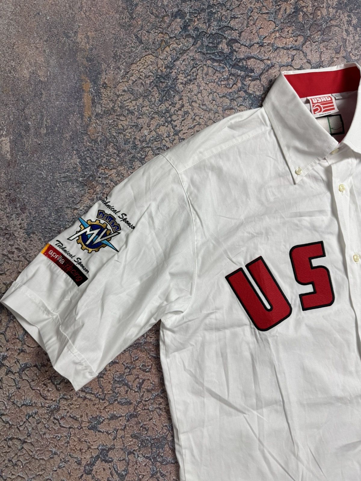 Vintage MAGLIA CAMICIA usag 2012 TORO ROSSO DUCATI APRILIA FORMULA1 Size US L / EU 52-54 / 3 - 9 Thumbnail