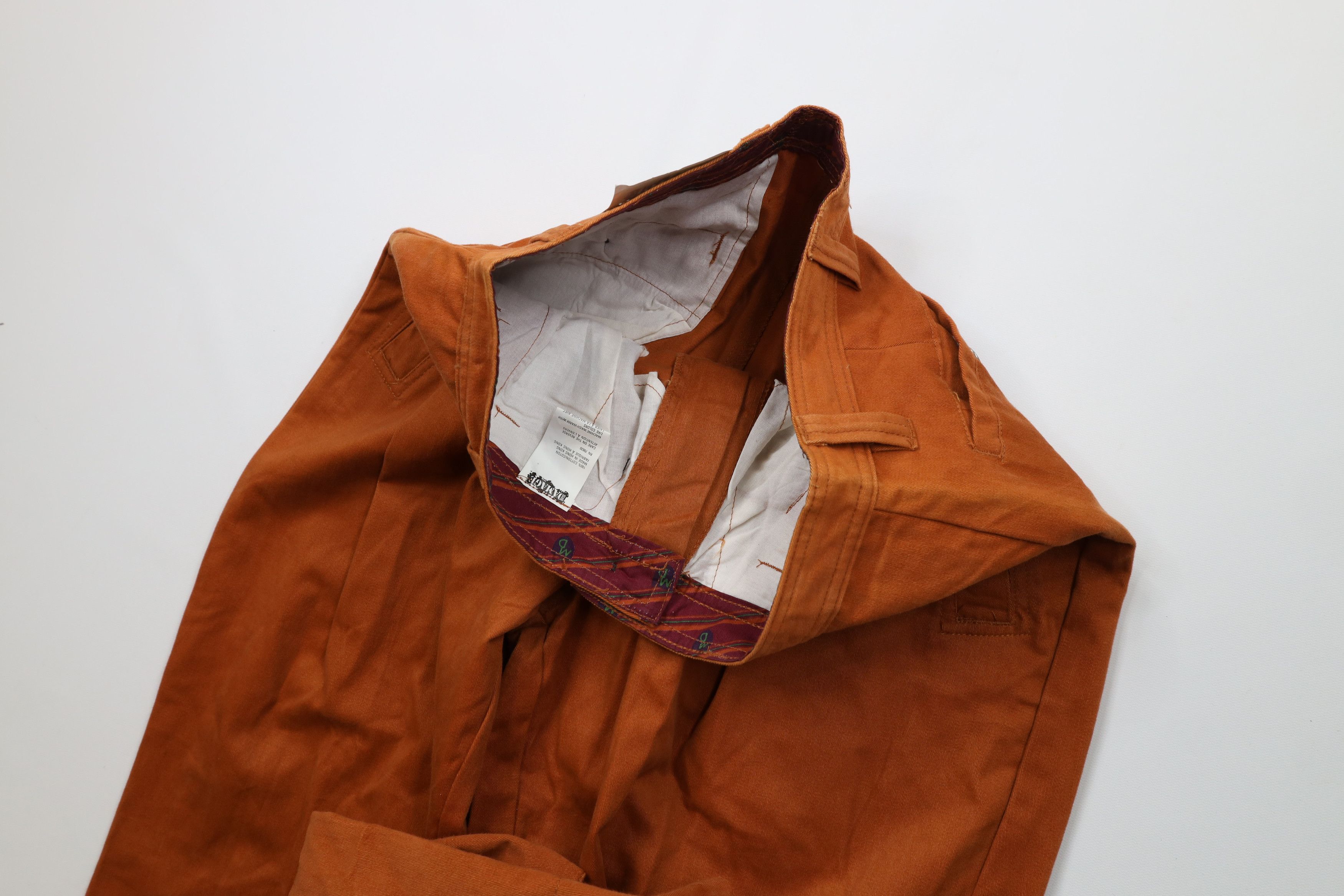 Vintage Deadstock Vintage 90s Streetwear Cuff Tapered Pants Orange Size US 32 / EU 48 - 9 Thumbnail