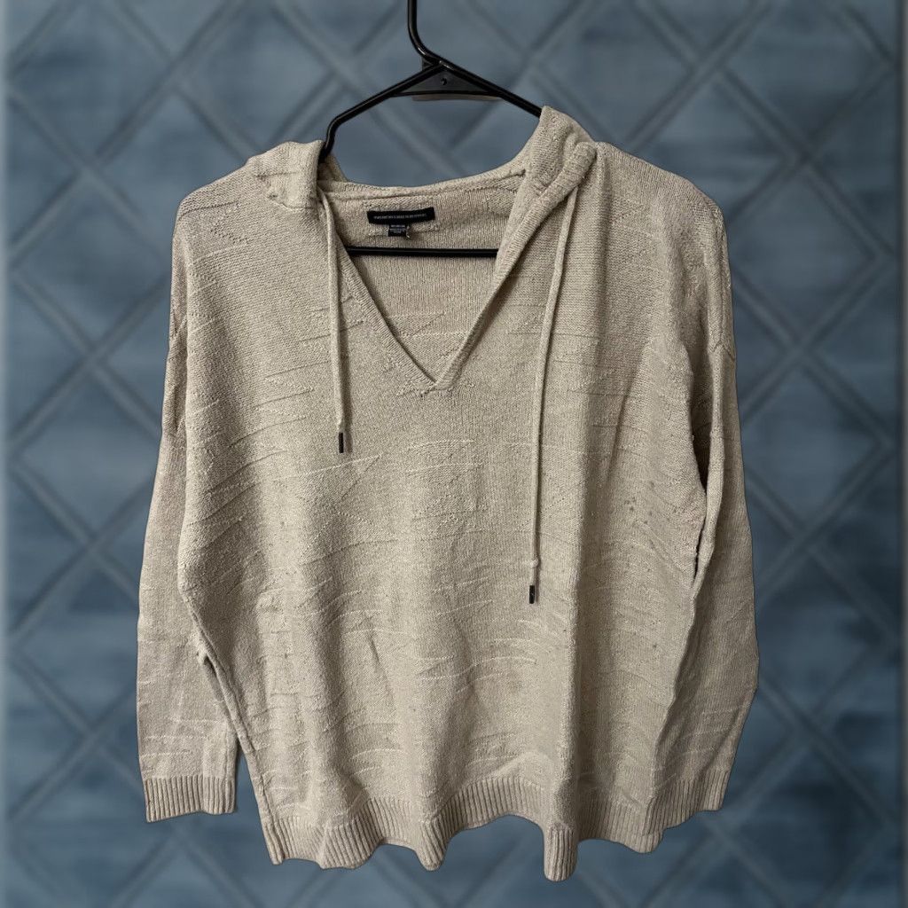 American Eagle Outfitters VINTAGE American Eagle Hoodie Sweater Pullover V-Neck Women’s Size Medium Brown Beige Casual Top Size M / US 6-8 / IT 42-44 - 1 Thumbnail
