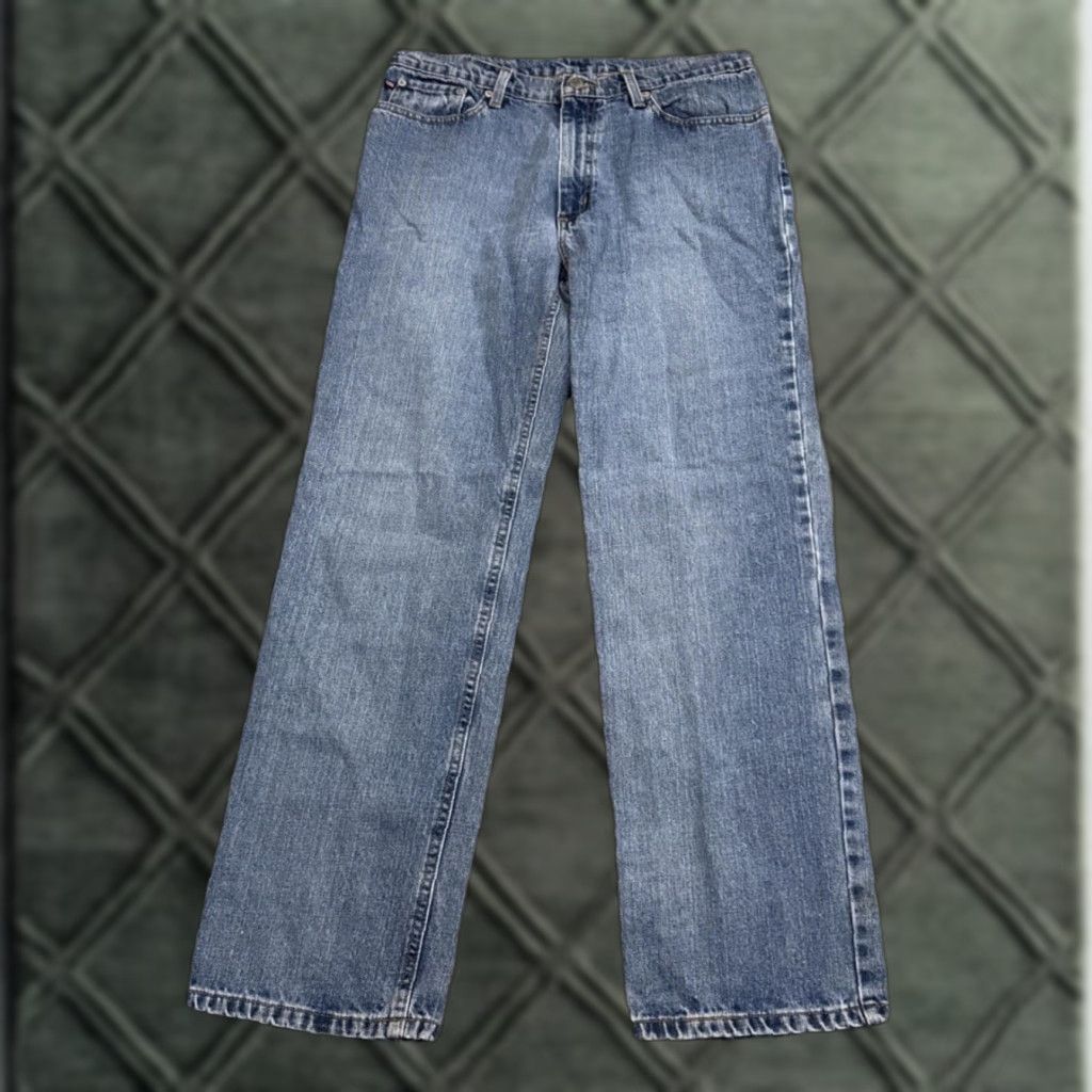 Ralph Lauren VINTAGE Ralph Lauren Polo Jeans Straight Leg 32x28 Denim Blue Jeans 90s Y2K Mens Jeans Size US XS / EU 42 / 0 - 1 Thumbnail