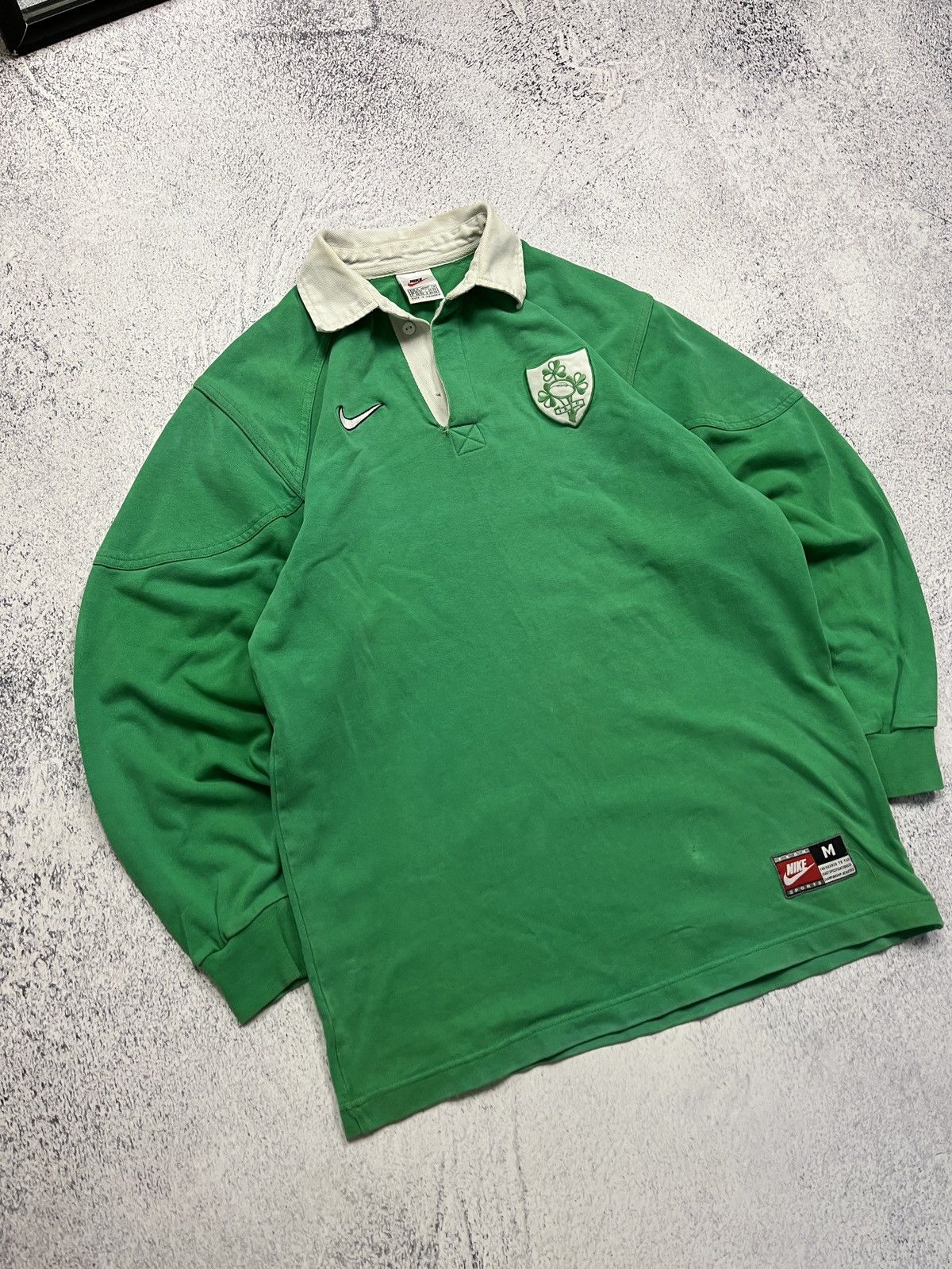 Nike Vintage Nike Ireland 1998 Retro Rugby Longsleeve Shirt Rare Size US M / EU 48-50 / 2 - 3 Thumbnail
