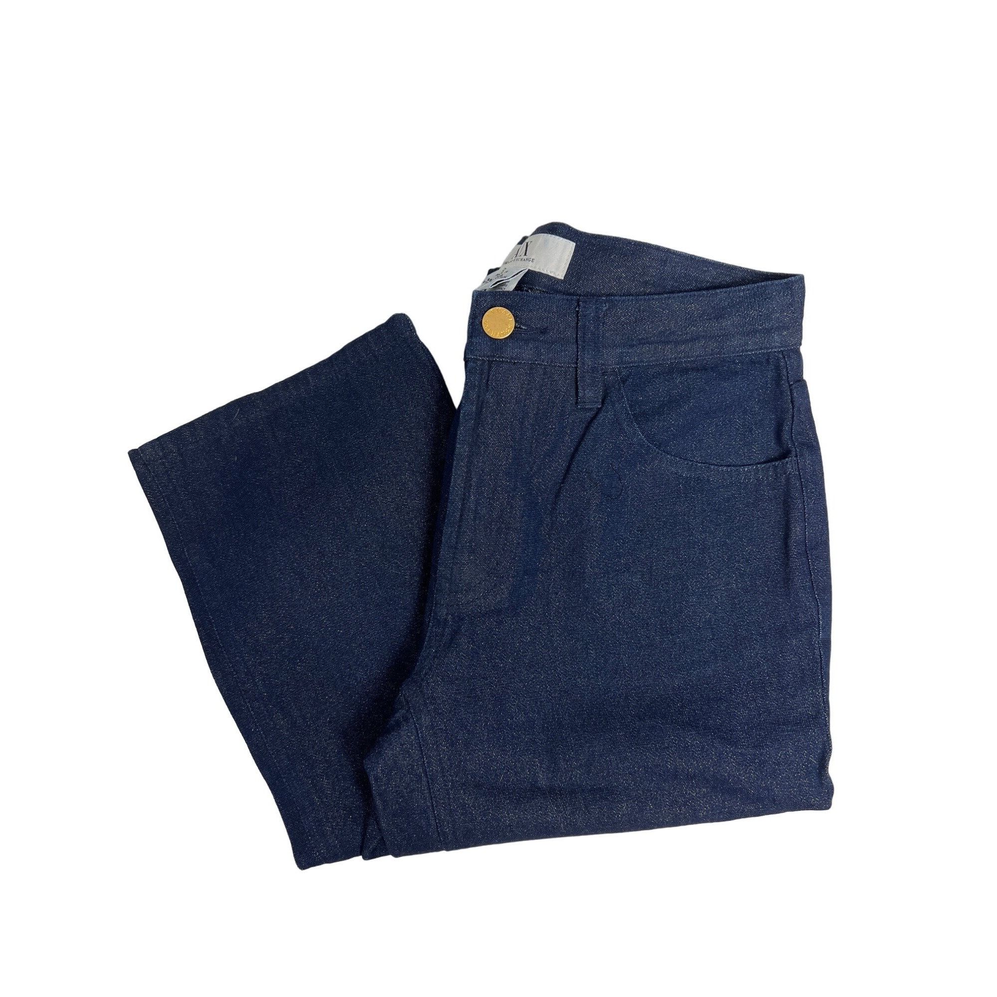 Armani Exchange Armani Exchange Navy Gold Shimmer Jeans Size 25" / US 0 / IT 36 - 3 Thumbnail