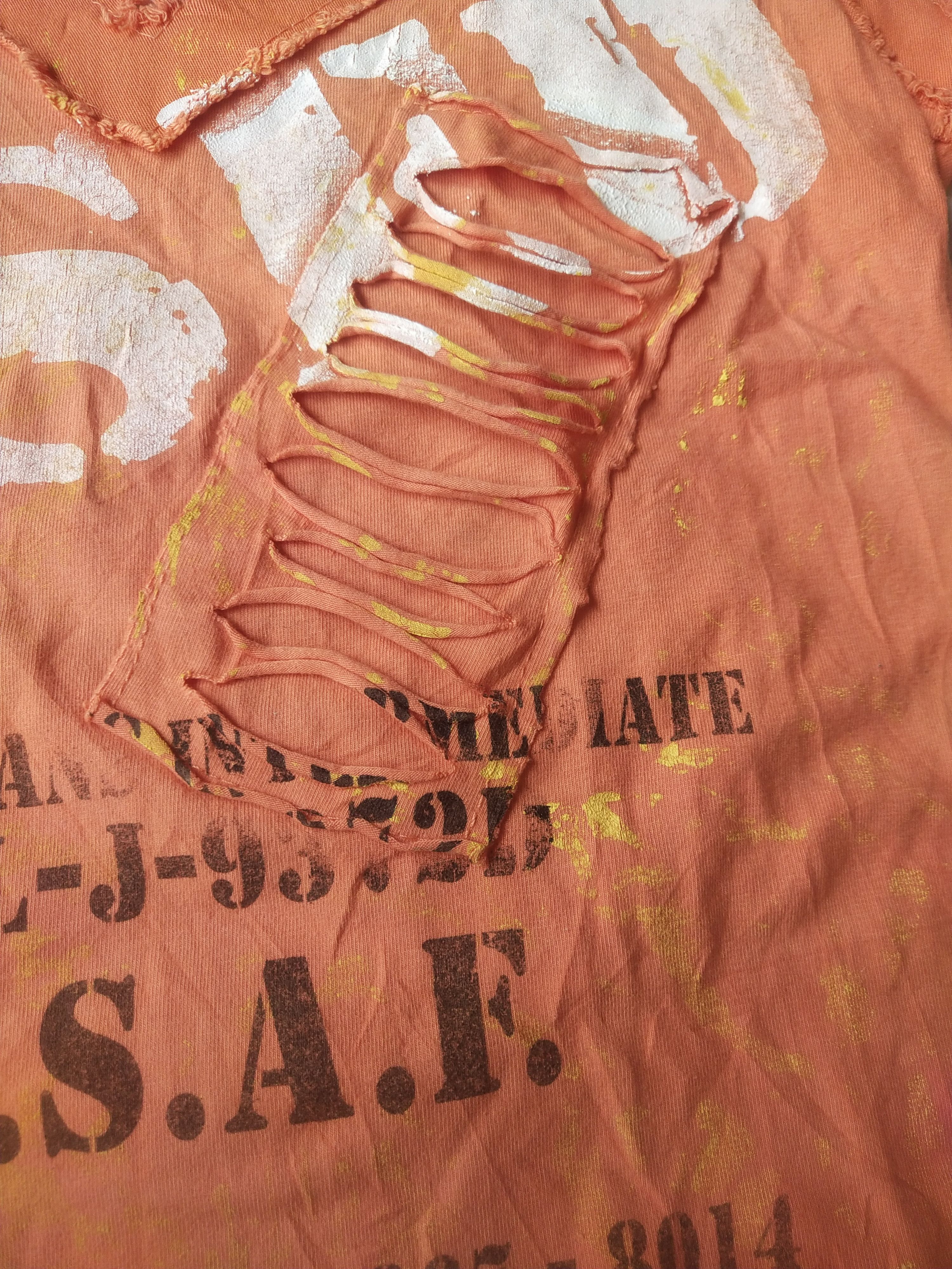 20471120 Y2K Made in Italy Destroyed Slashed USAF Grunge Tank Top Size S / US 4 / IT 40 - 4 Thumbnail
