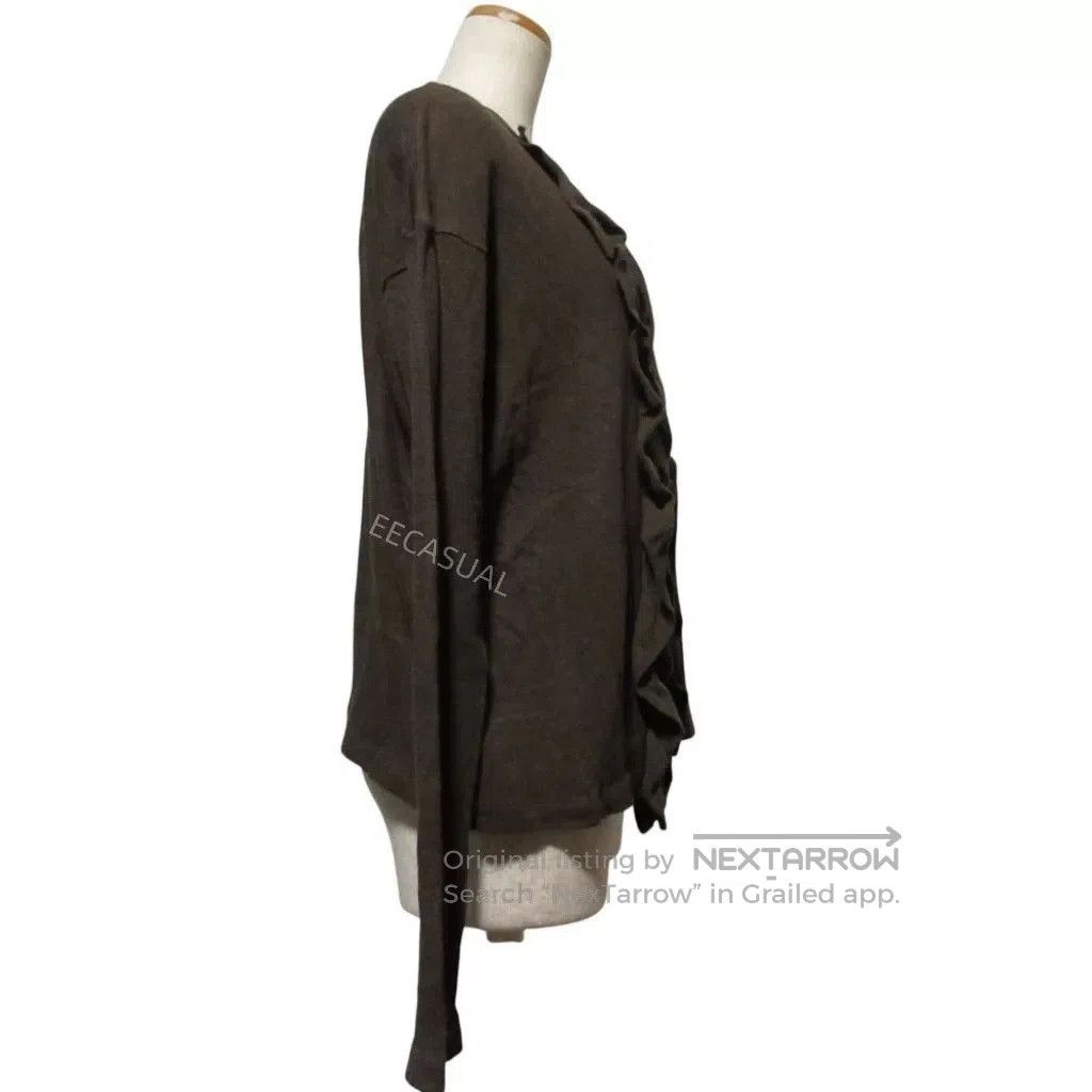 45rpm Brown Ruffle Sleeve Knit Top. Size XS / US 0-2 / IT 36-38 - 3 Thumbnail