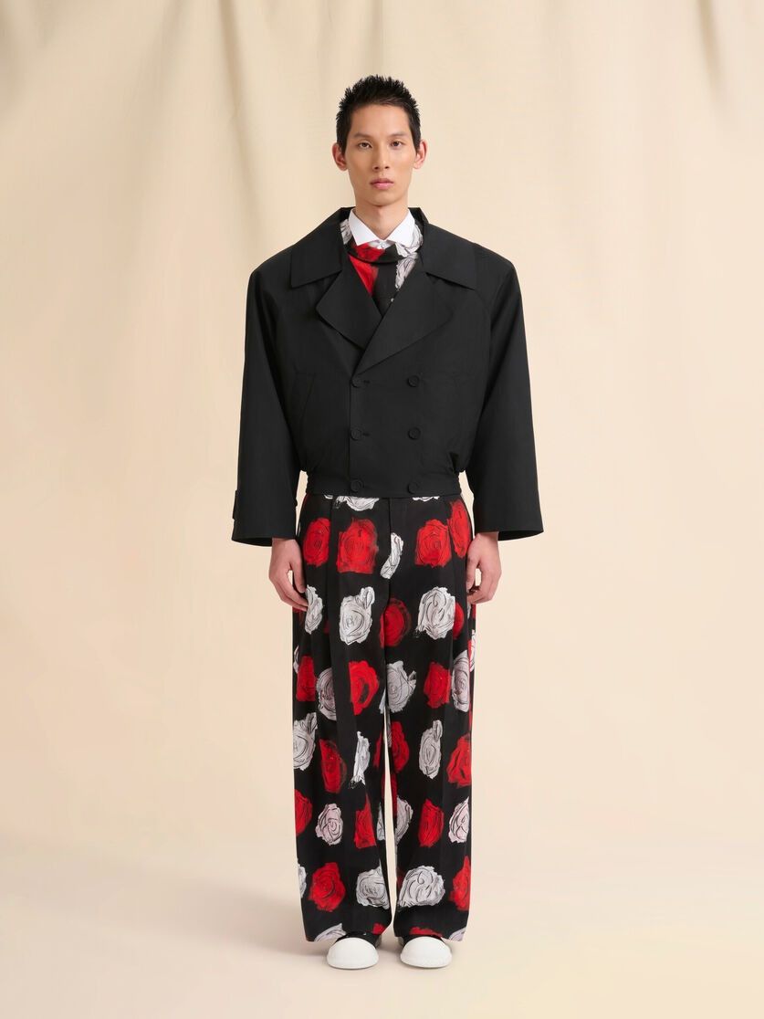 Marni o1f1d3z0326 Poplin Double Breasted Jacket in Black Size US S / EU 44-46 / 1 - 2 Thumbnail