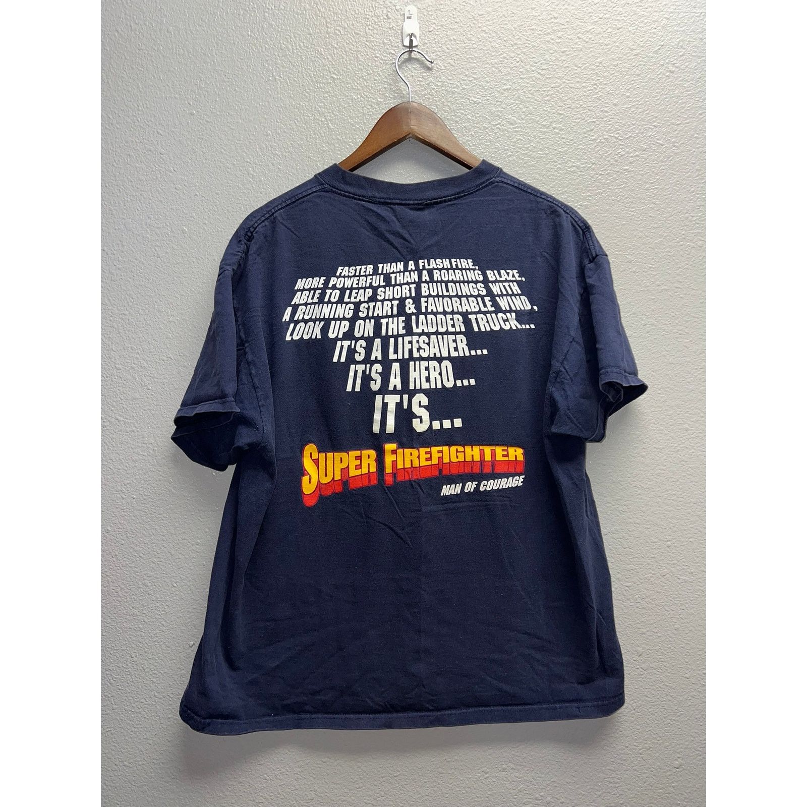 Delta Vintage Firefighter Shirt Super Fire Fighter Man Courage XL Size US XL / EU 56 / 4 - 5 Thumbnail