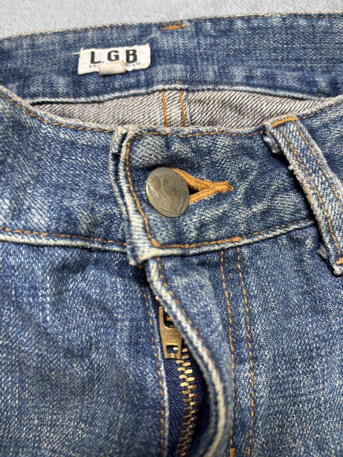 Le Grande Bleu (L.G.B.) L.G.B Flared Denim Pants. S012 Size US 28 / EU 44 - 7 Thumbnail
