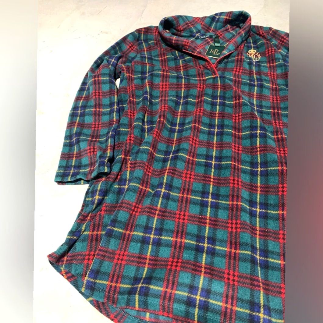 Ralph Lauren Lauren Ralph Lauren Plaid Nightgown Long Sleeve Fleece Gown Women XL Red Size XL / US 12-14 / IT 48-50 - 2 Thumbnail