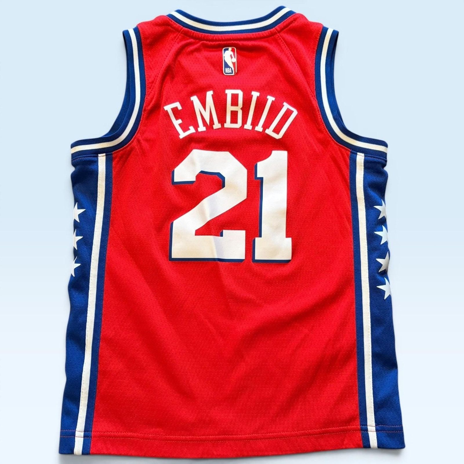 Nike Philadelphia 76ers Jersey Boys Small Joel Embiid 21 Nike Size S / US 4 / IT 40 - 1 Thumbnail