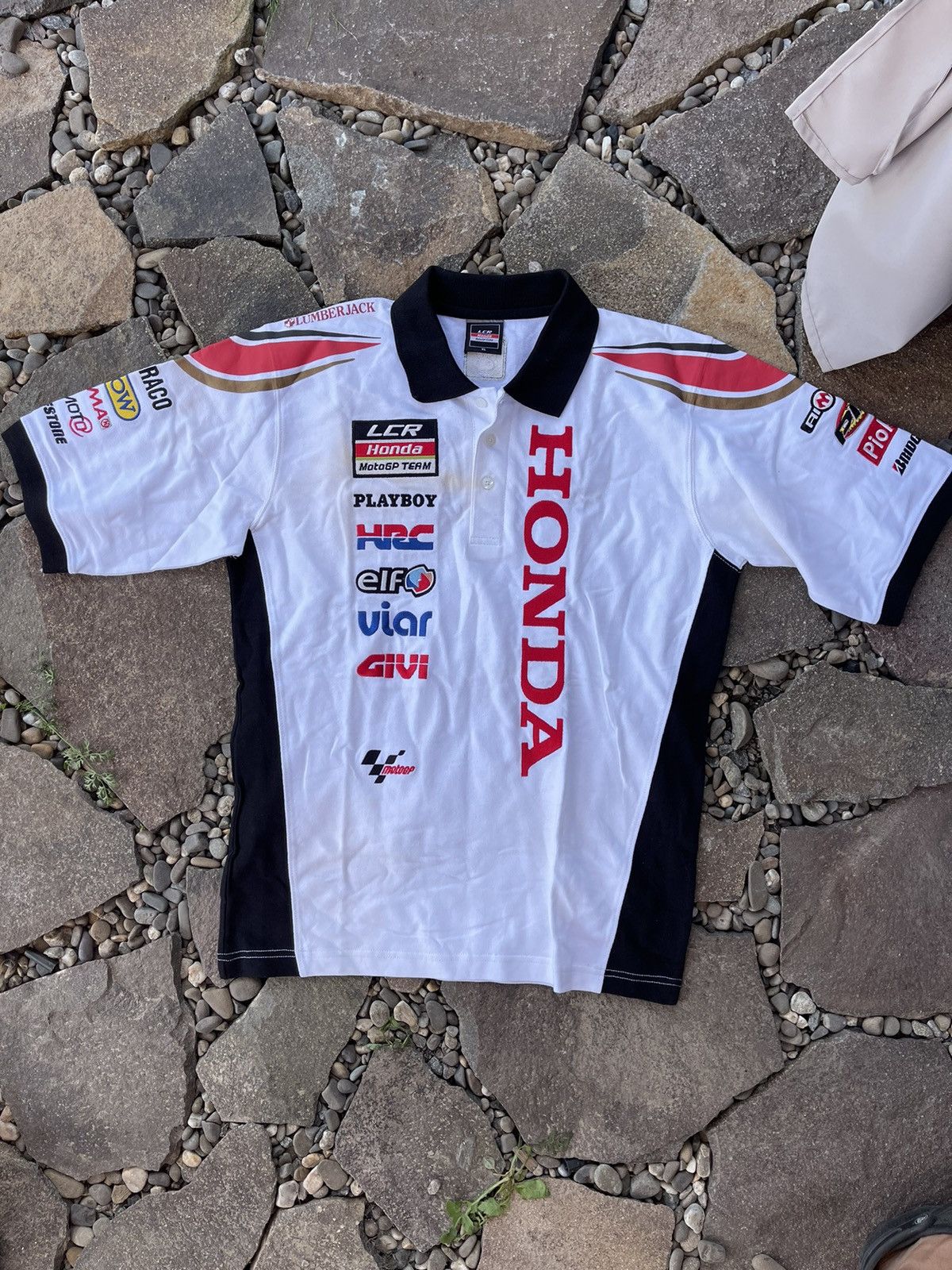 Honda × Vintage Y2K Honda Racing playboy vintage racing polo shirt Size US XL / EU 56 / 4 - 1 Thumbnail