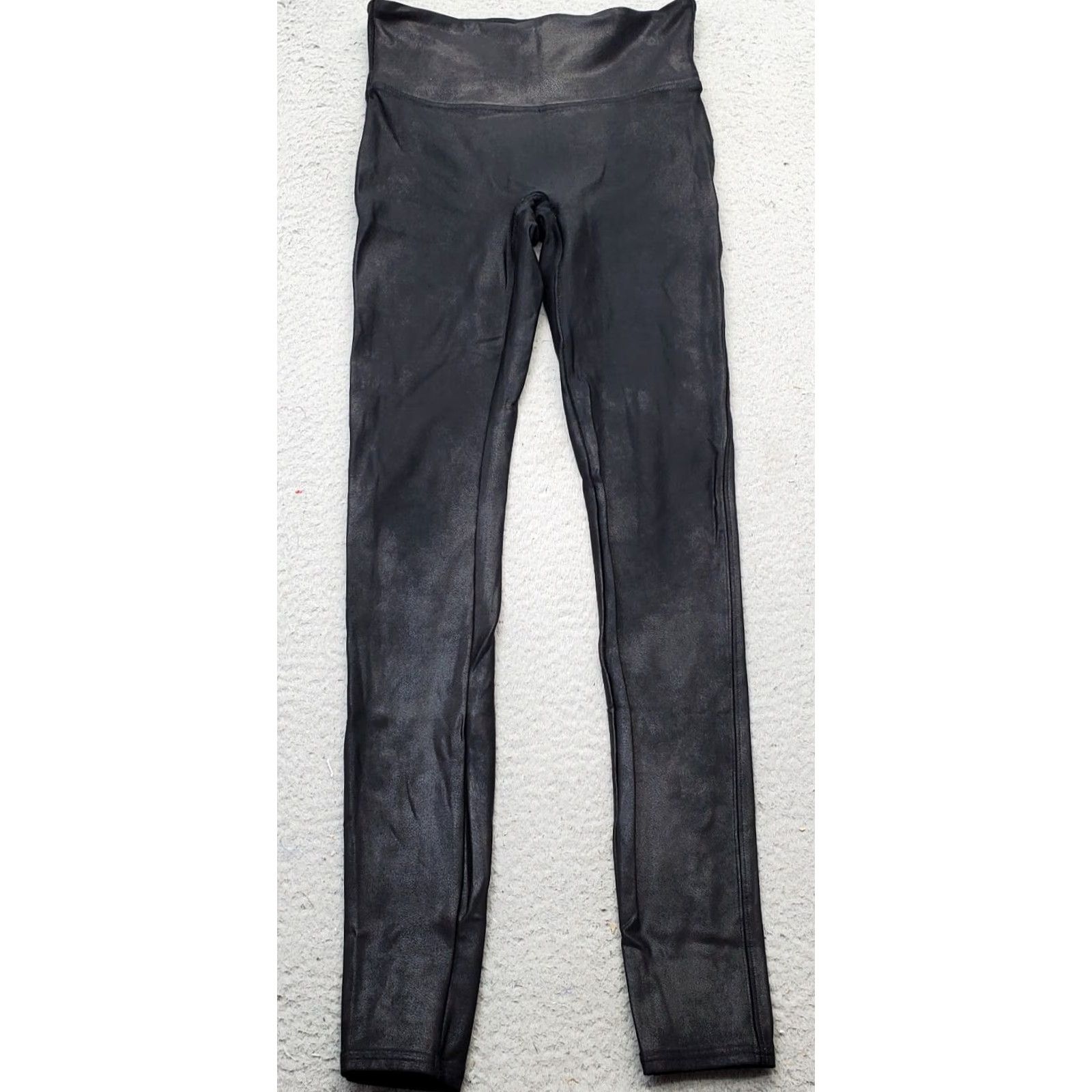 Spanx Spanx Leggings Womens Small Black Sparkly Stretch Low Rise Elastic Waist Pull On Size 28" / US 6 / IT 42 - 2 Thumbnail