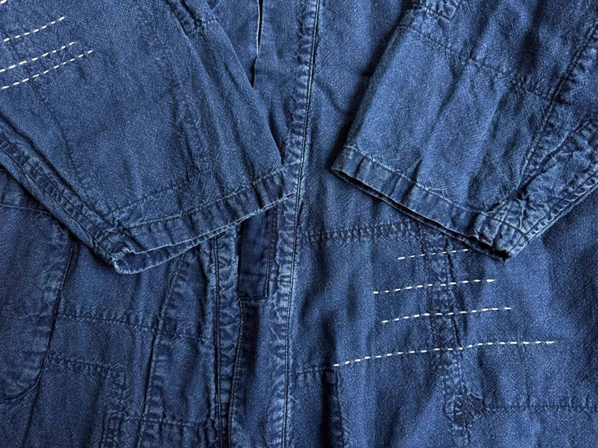 Other Blue Blue Japan Indigo Sashiko Patchwork Robe Coat 2 Size US M / EU 48-50 / 2 - 6 Thumbnail