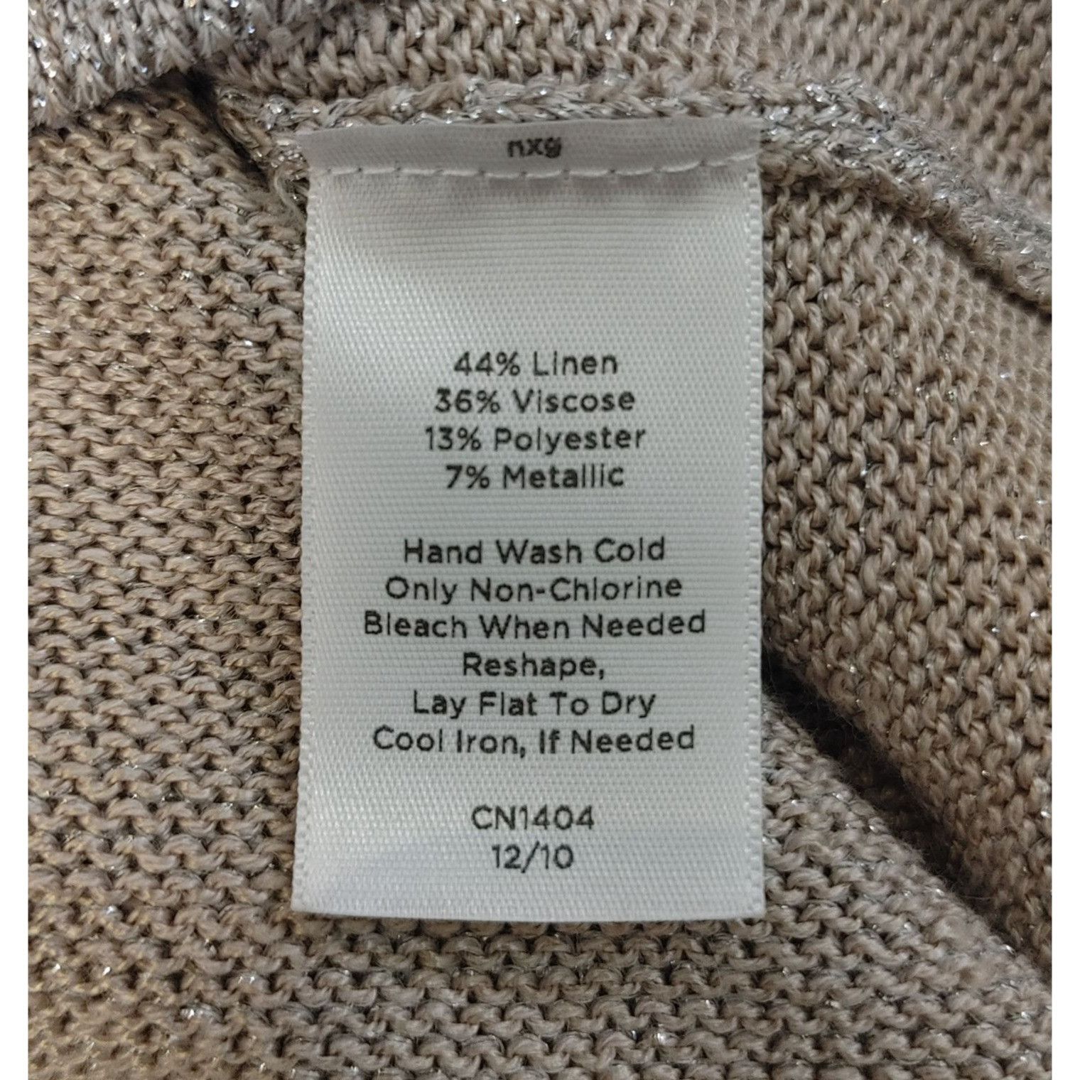 Talbots Talbots Woman's Light Green Open Front Long Sleeve Linen Car Size XL / US 12-14 / IT 48-50 - 4 Thumbnail