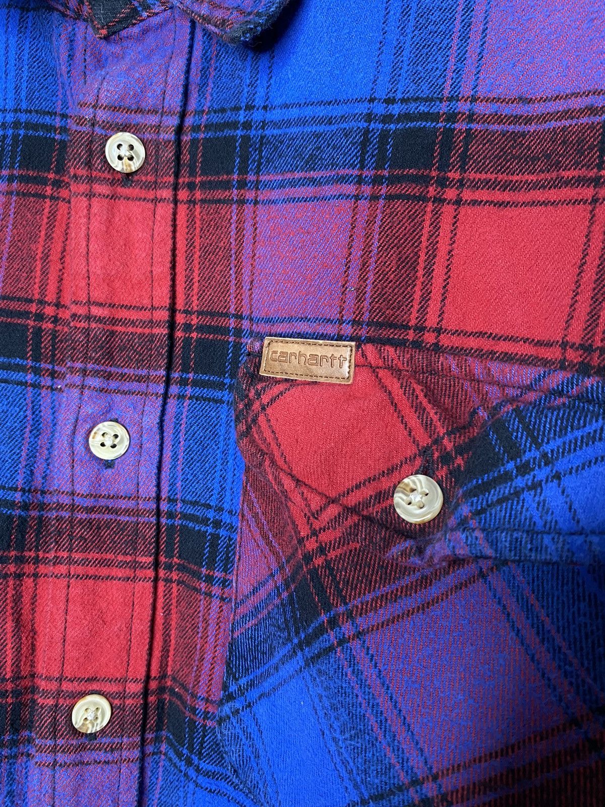 Carhartt × Vintage Vintage Carhartt Crocker Shirt Long Sleeve Plaid Y2K Hype Size US L / EU 52-54 / 3 - 5 Thumbnail
