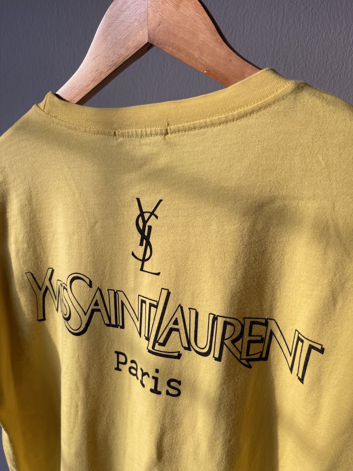 Yves Saint Laurent 90s Yves Saint Laurent Paris Back Logo Tee Size US M / EU 48-50 / 2 - 2 Thumbnail