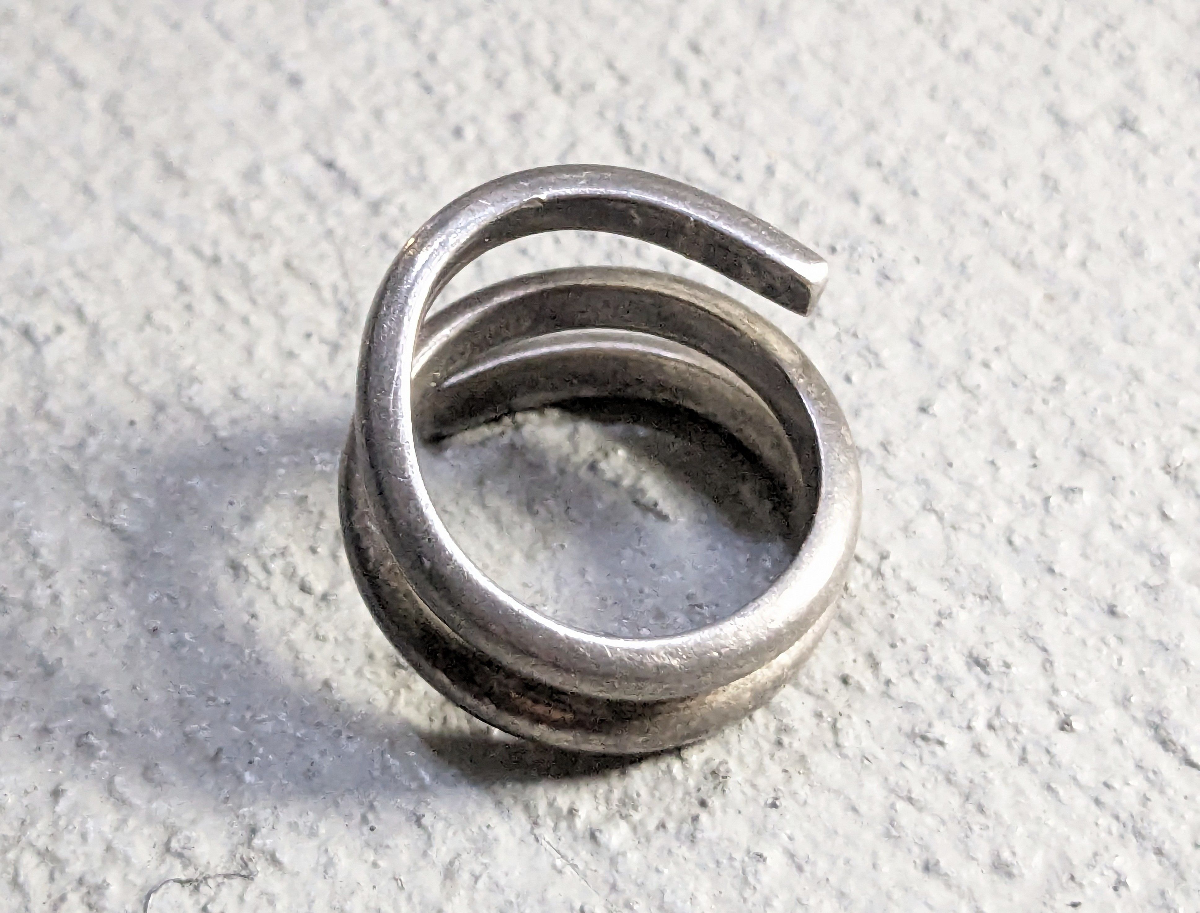 Other Vintage Sterling Silver Ring Size 7.5 Mexico Modern Size ONE SIZE - 6 Thumbnail