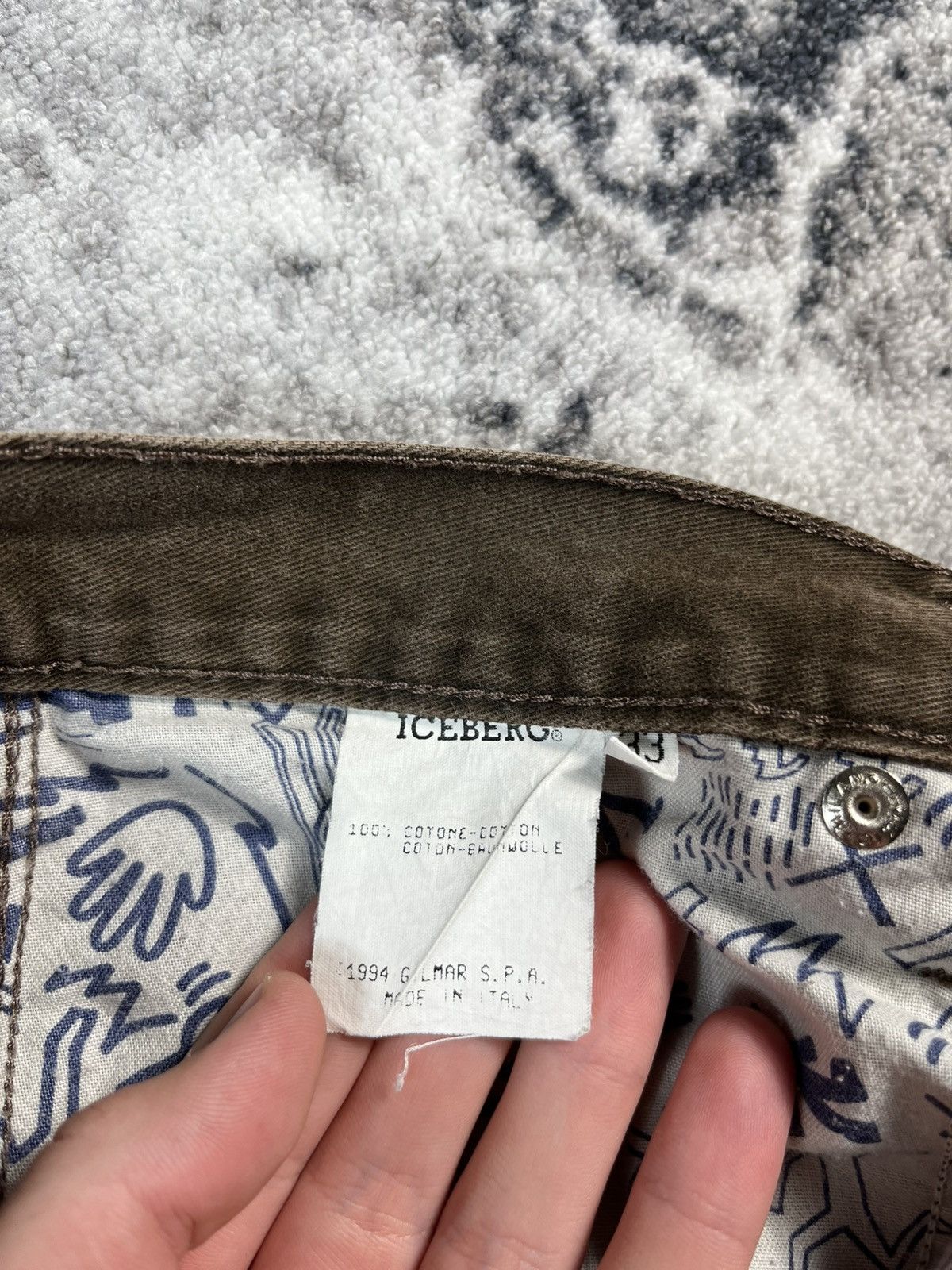 Iceberg Iceberg 90s Vintage Brown Denim Made in Italy Rare Size US 31 - 6 Thumbnail