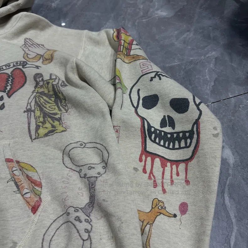 Saint Michael Saint Michael Simpson graffiti home washed old hoodie swea Size US S / EU 44-46 / 1 - 3 Thumbnail