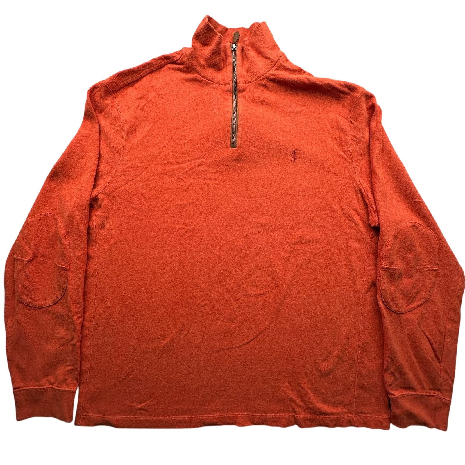 Polo Ralph Lauren Polo by Ralph Lauren 1/4 Zip Orange Sweater Men XL Ribbed Size US XL / EU 56 / 4 - 1 Thumbnail