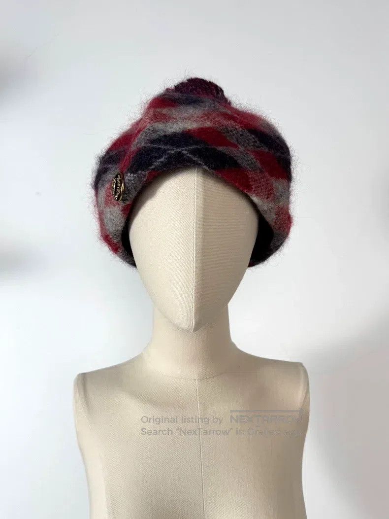 Vivienne Westwood Vivienne Westwood size 57cm Diamond Quilted Beret Hat Metal Size ONE SIZE - 2 Thumbnail