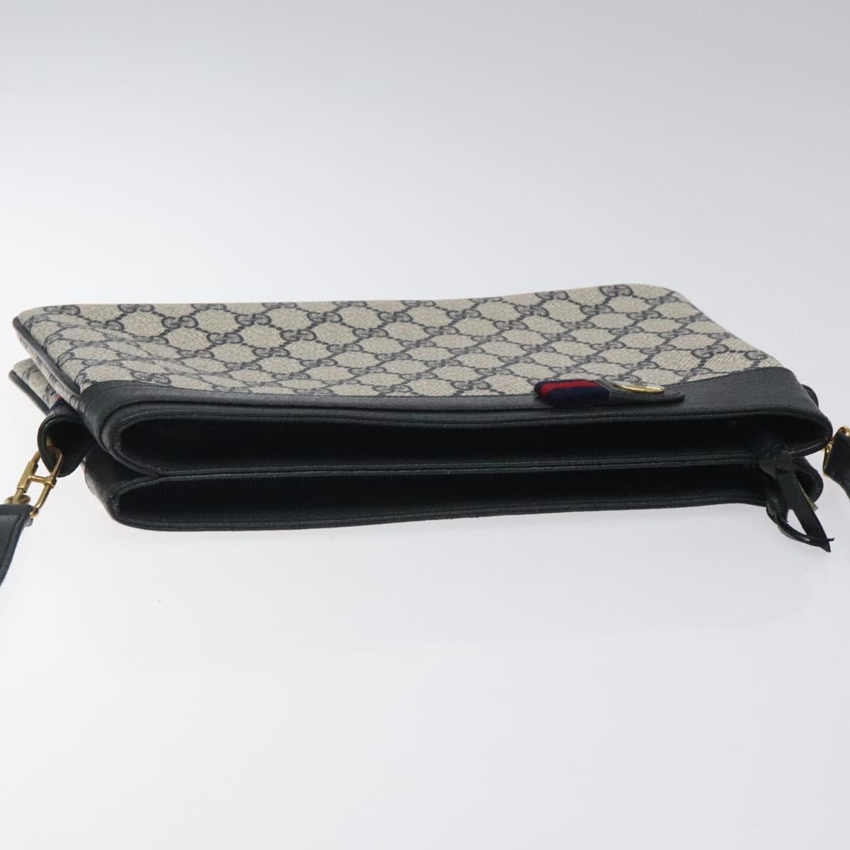 Gucci GUCCI GG Supreme Sherry Line Shoulder Bag Pvc Navy Gold 96 Size ONE SIZE - 6 Thumbnail