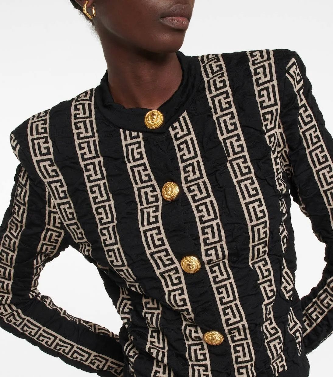 Balmain o1w1db10624 Cardigan in Black Size XS / US 0-2 / IT 36-38 - 5 Thumbnail
