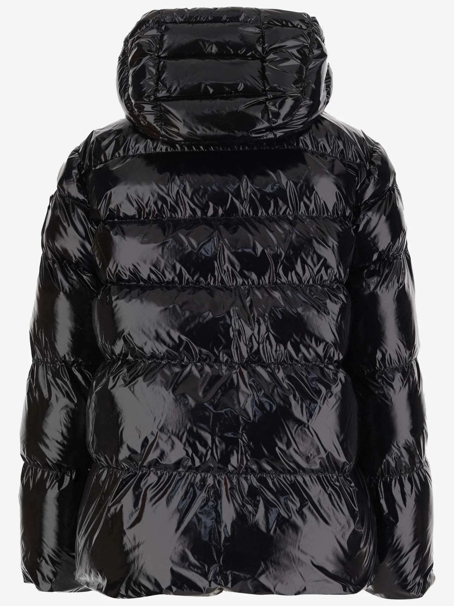 Pinko o1s22i1n0824 Hooded Crystal Nylon Down Jacket in Black Size S / US 4 / IT 40 - 2 Thumbnail