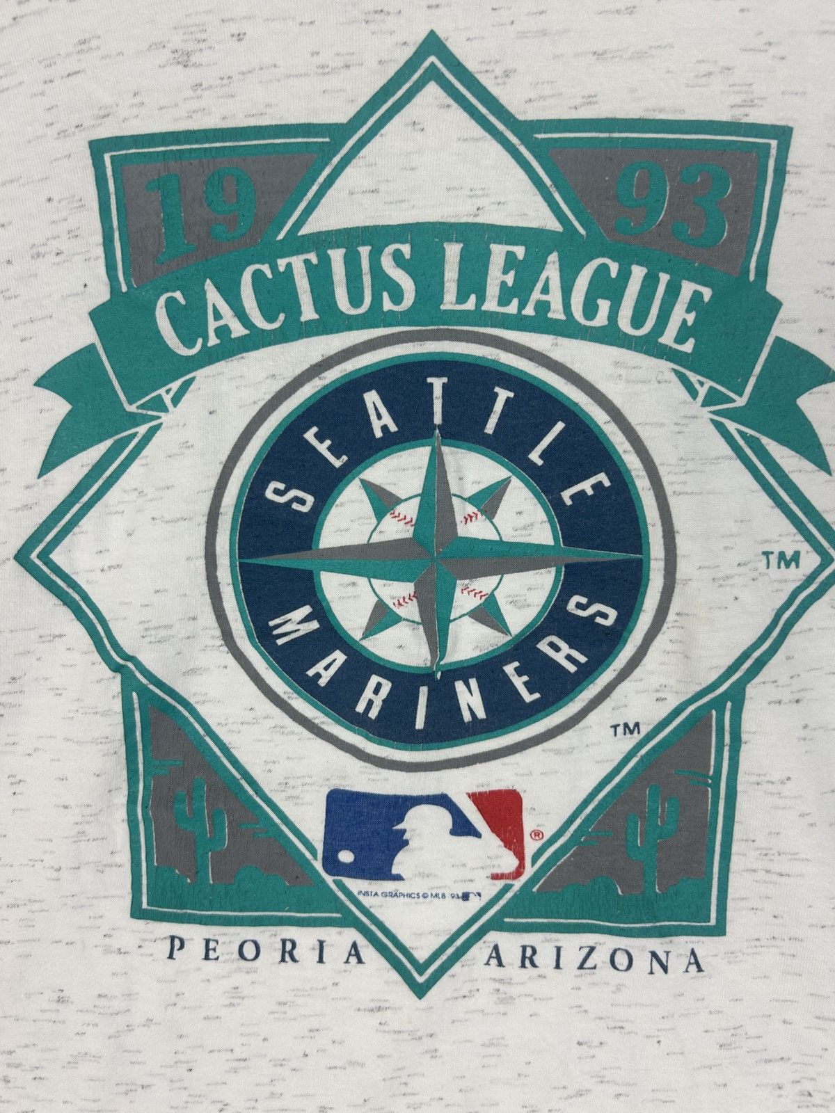 MLB × Vintage Vintage 90s Seattle Mariners Cactus League T-Shirt 1993/MLB Size US L / EU 52-54 / 3 - 4 Thumbnail