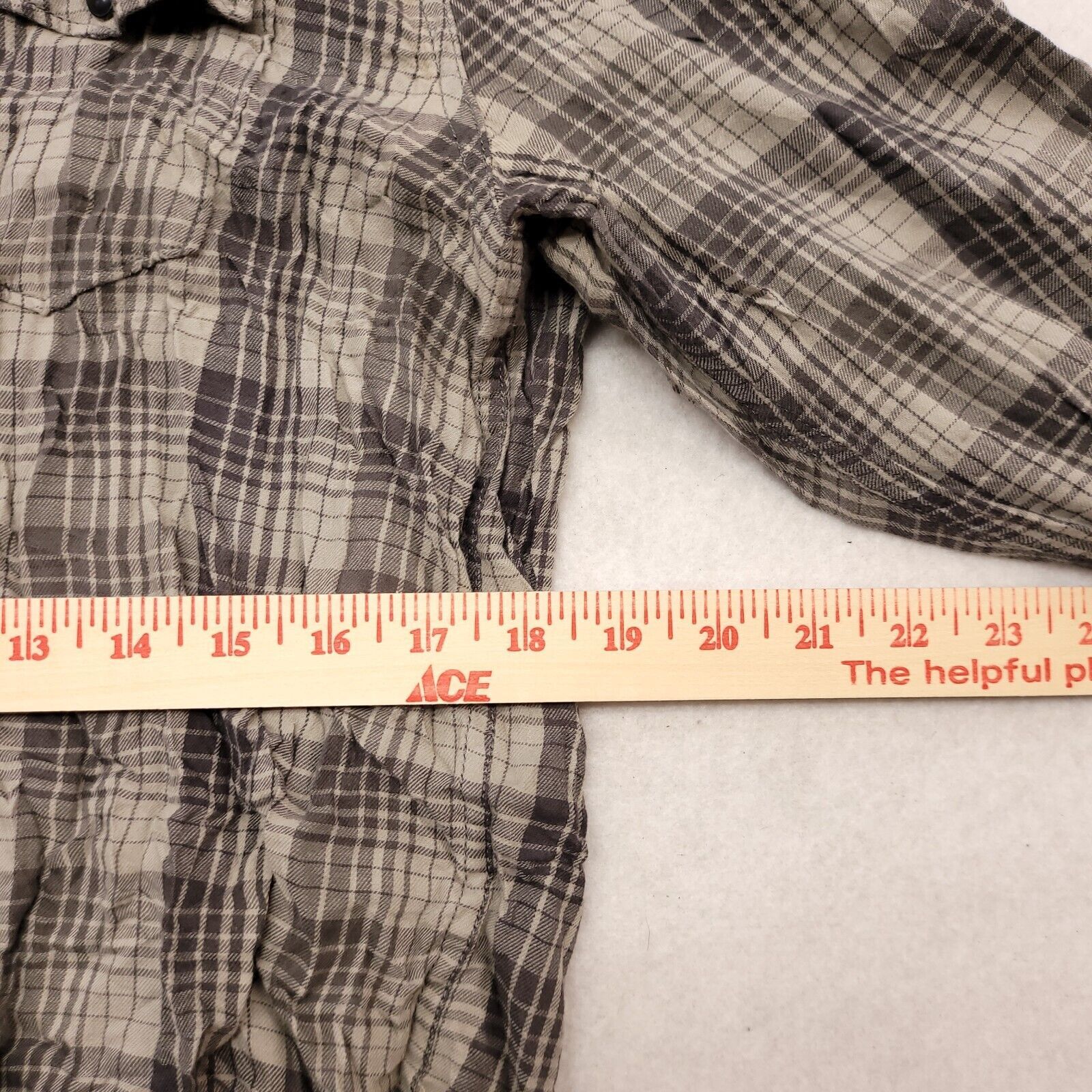 Lucky Brand Lucky Brand Madras Flannel Button Up Shirt Mens Size L Gray Size US L / EU 52-54 / 3 - 9 Thumbnail