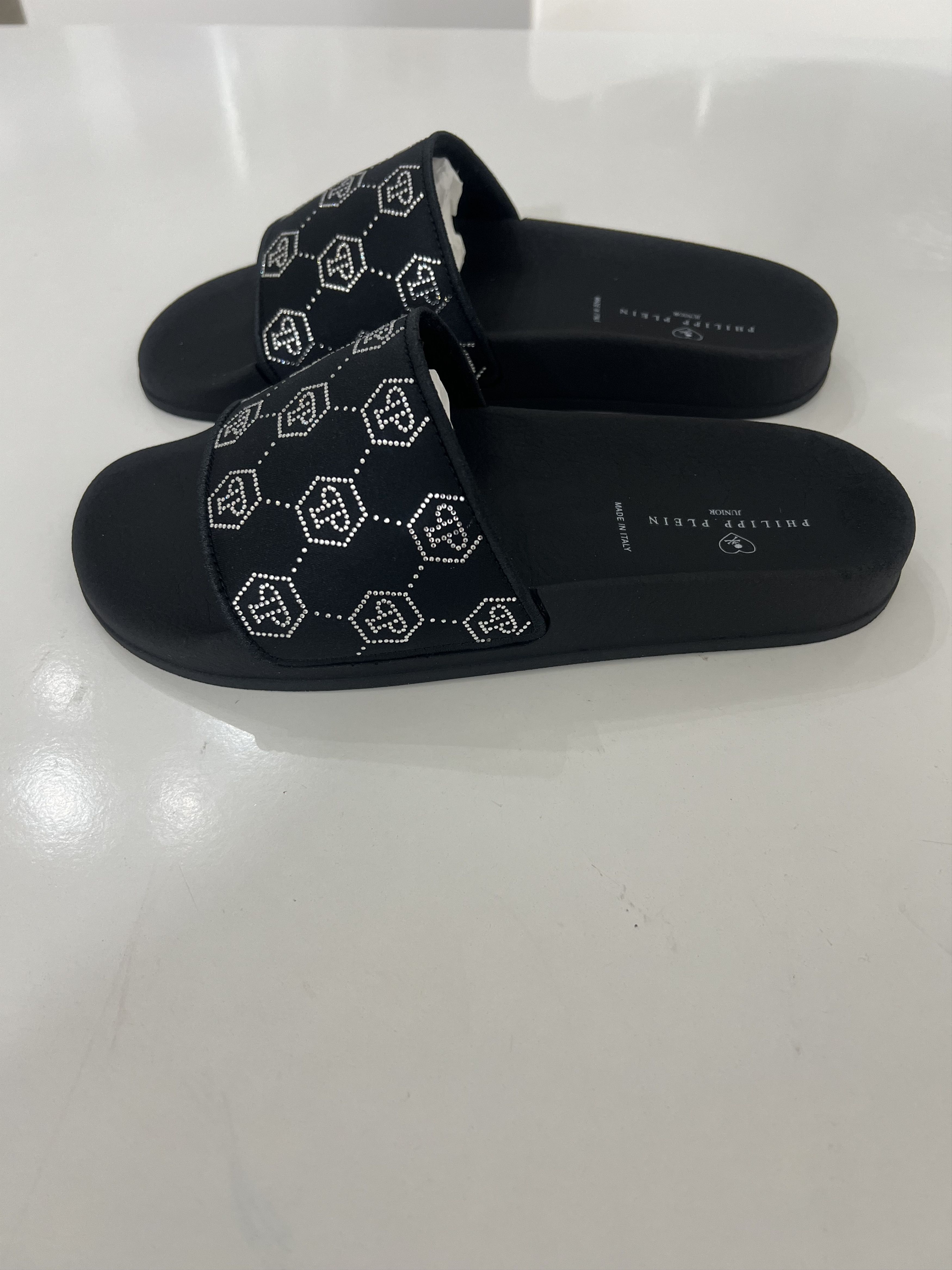 Philipp Plein PHILIPP PLEIN-SLIDE SANDALS WITH RHINESTONE,SATIN SIZE 40 EU Size US 8 / IT 38 - 1 Thumbnail