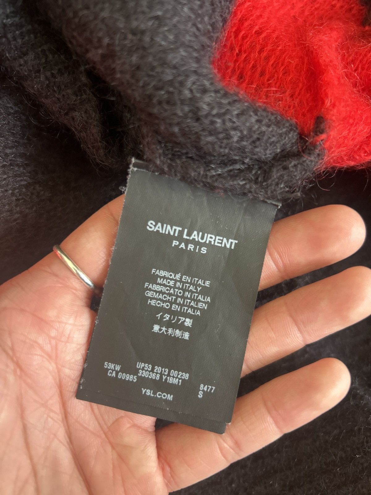 Saint Laurent Paris Saint Laurent 2013 Mohair Stripe Sweater Size US S / EU 44-46 / 1 - 4 Thumbnail