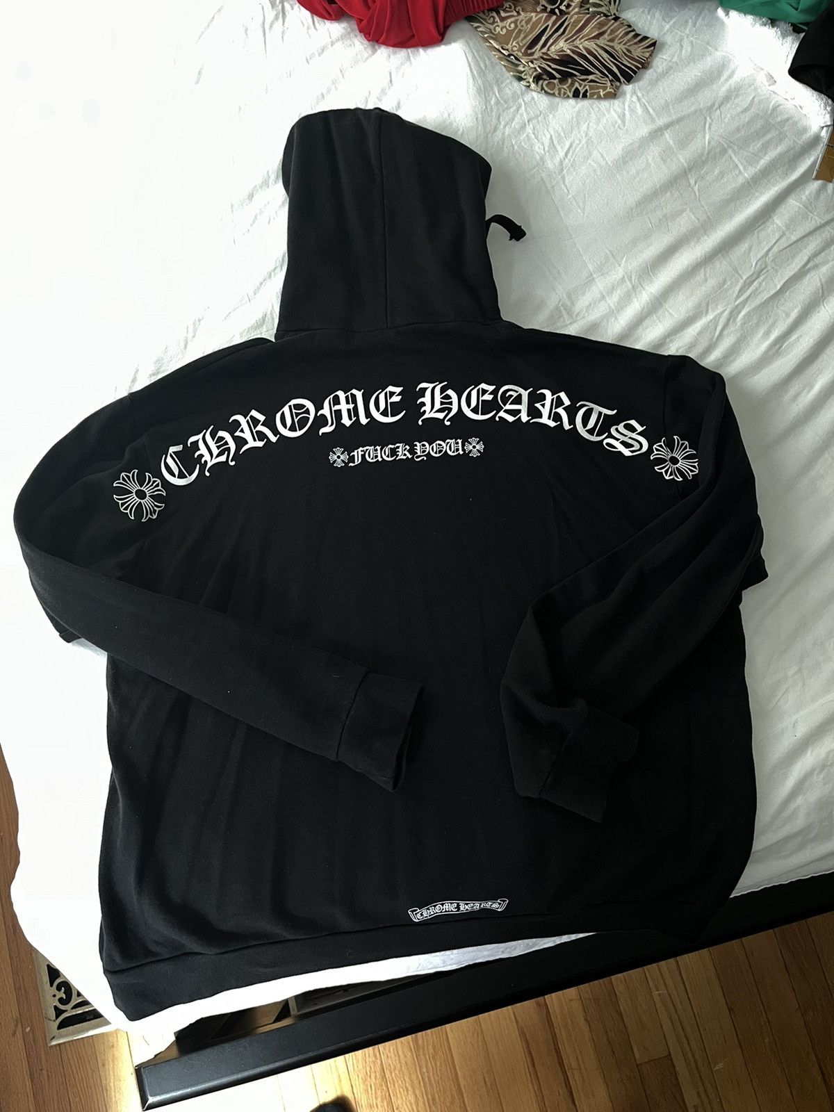 Chrome Hearts Chrome Hearts Scroll Logo T Bar Fuck You Hoodie