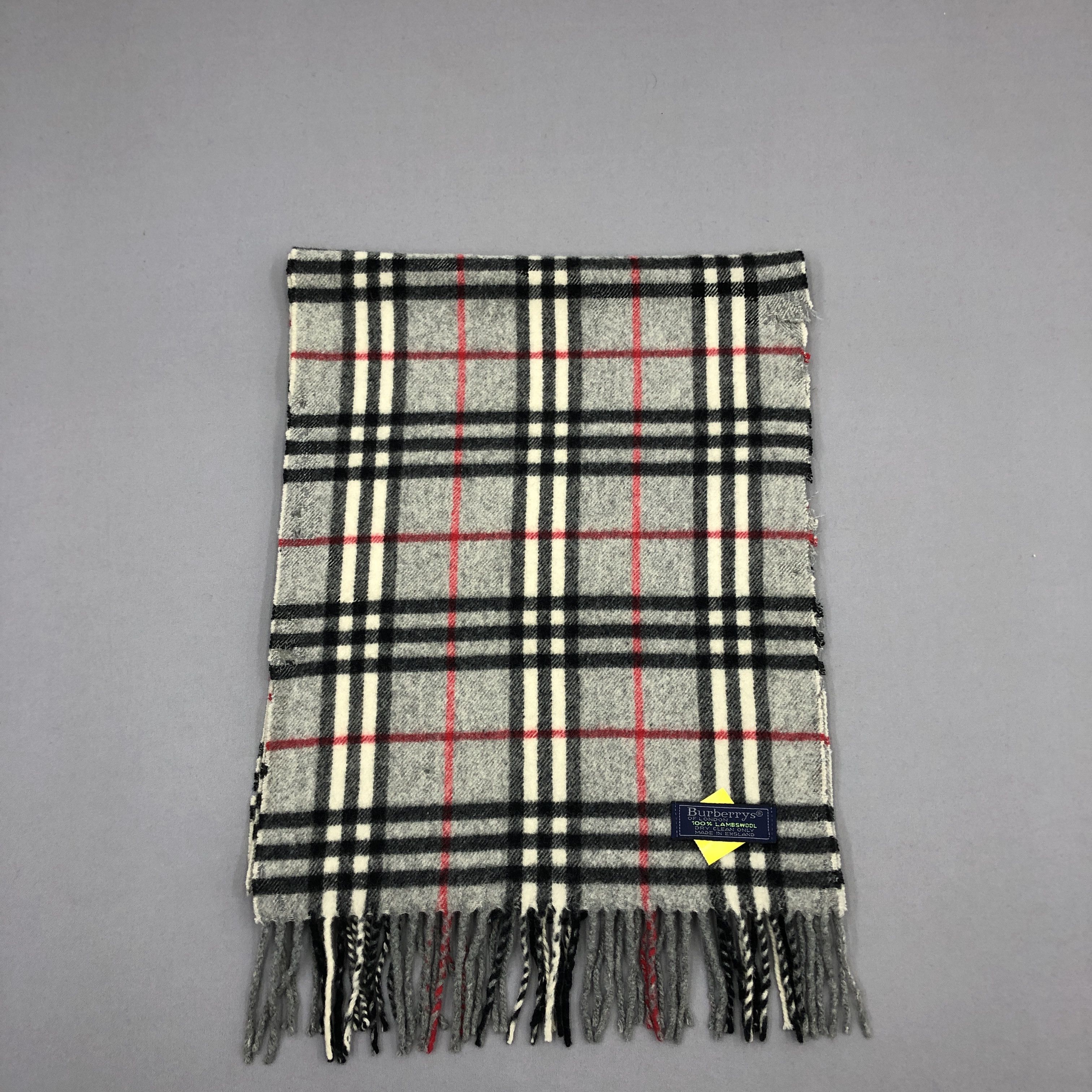 Burberry Vintage Burberry Scarf Muffler Wool Cashmere Scarves Size ONE SIZE - 2 Thumbnail
