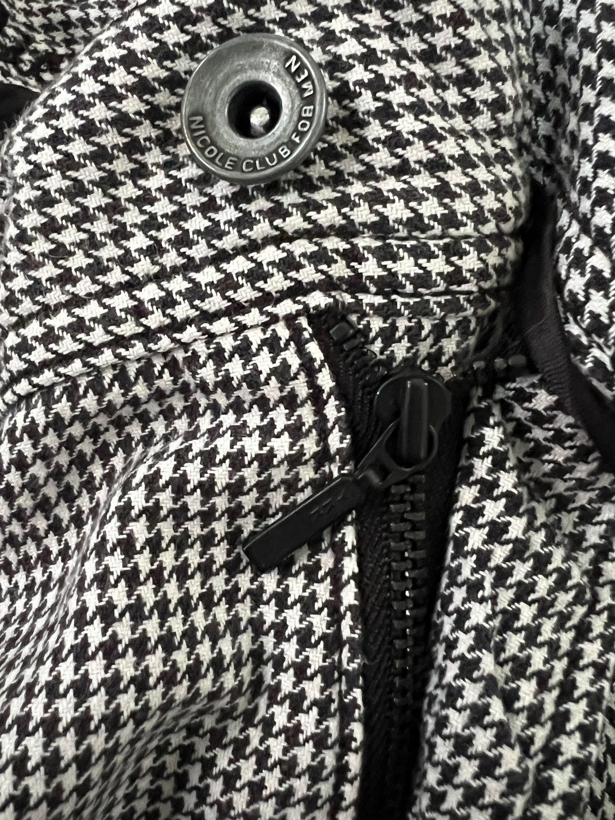 Nicole Club Nicole Club For Men Houndstooth Flare Cargo Pants Size US 35 - 14 Thumbnail