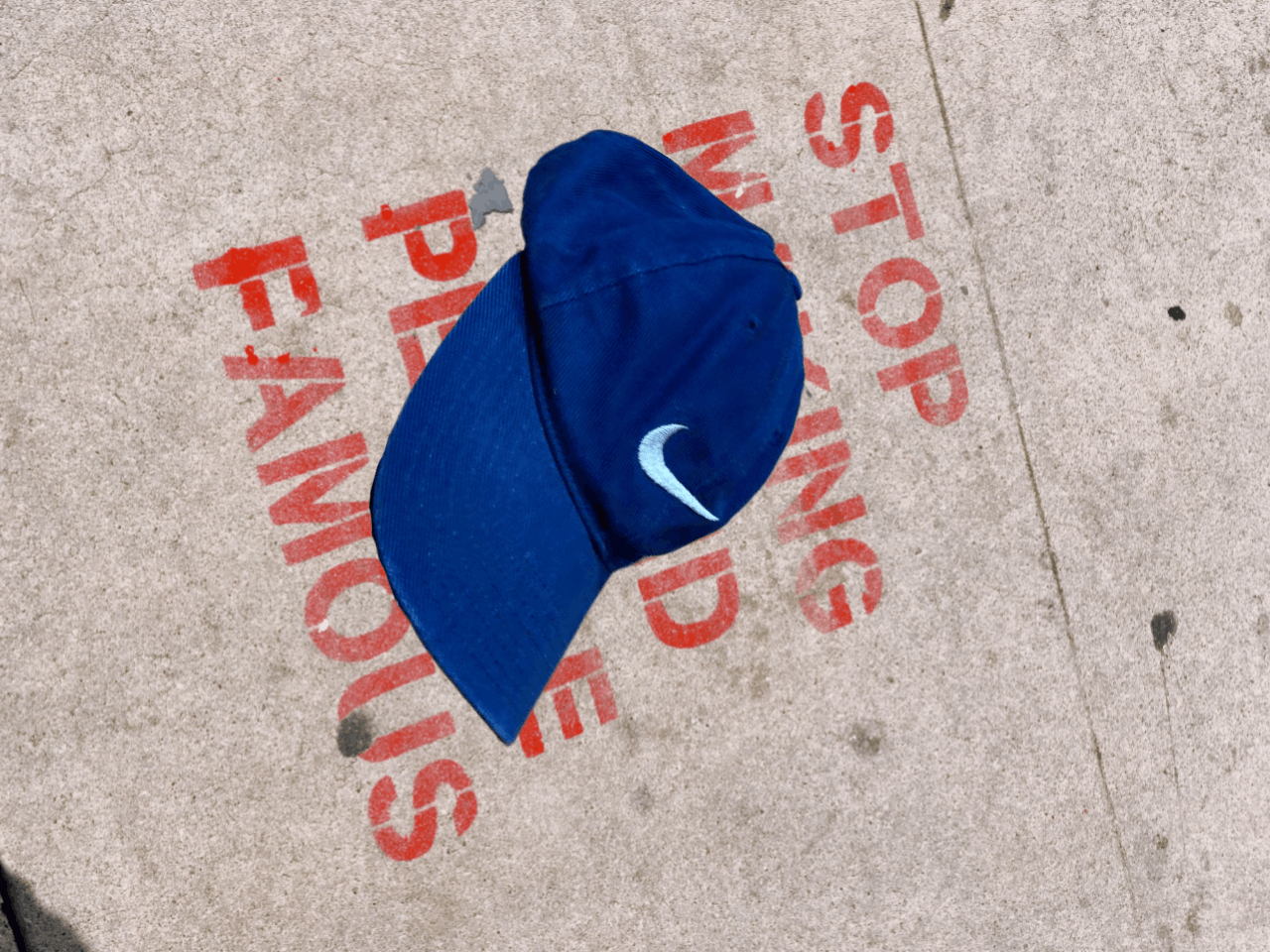 Nike blue cap one size Y2K Nike logo center Size ONE SIZE - 1 Thumbnail