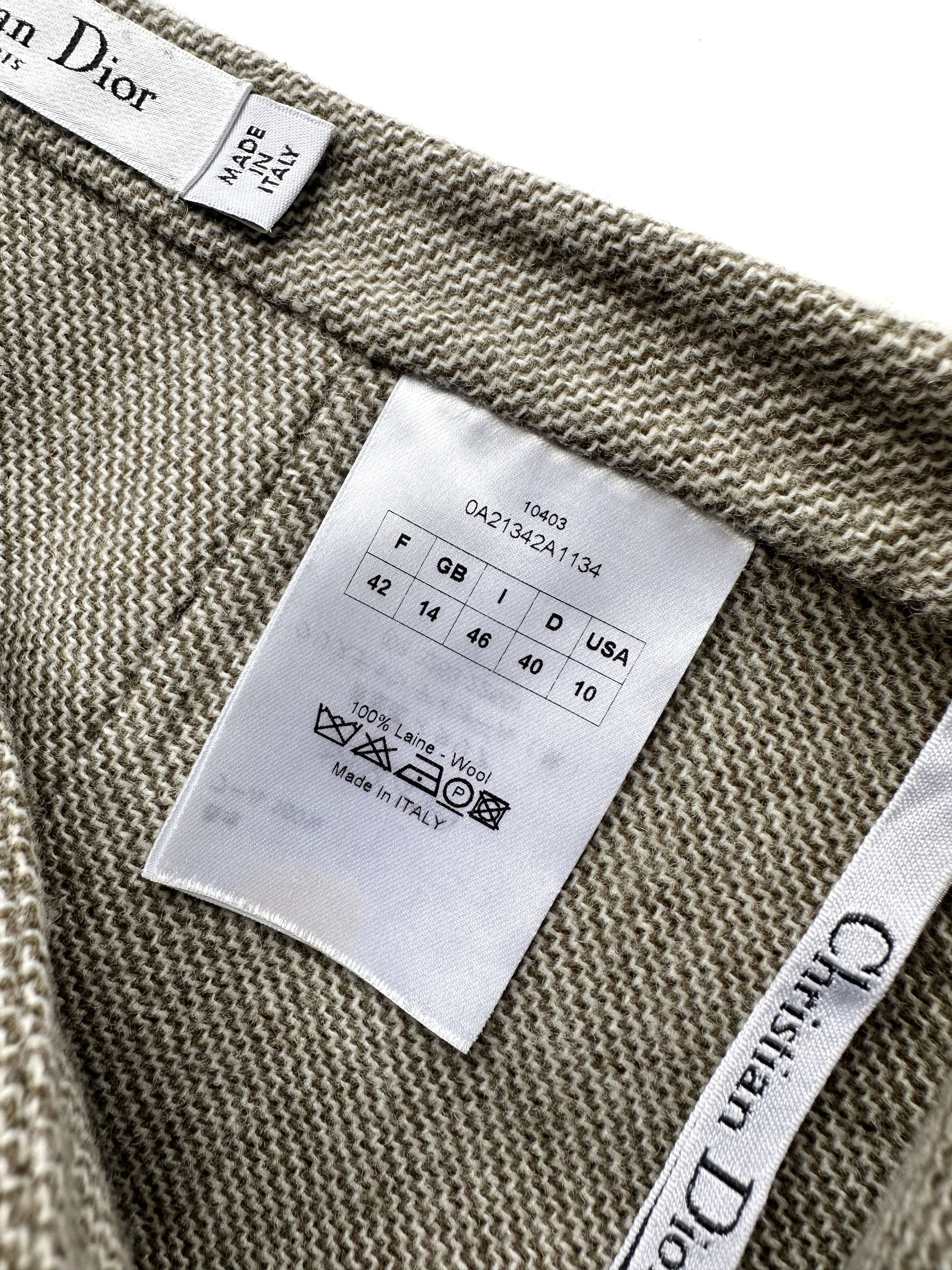 Christian Dior Monsieur × Dior × John Galliano Christian Dior ecru melange wool skirt Size 30" / US 8 / IT 44 - 6 Thumbnail