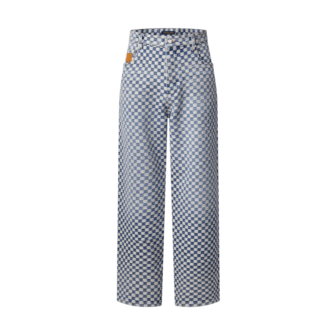 Louis Vuitton Damier Wide Leg Jeans Size US 36 / EU 52 - 1 Thumbnail