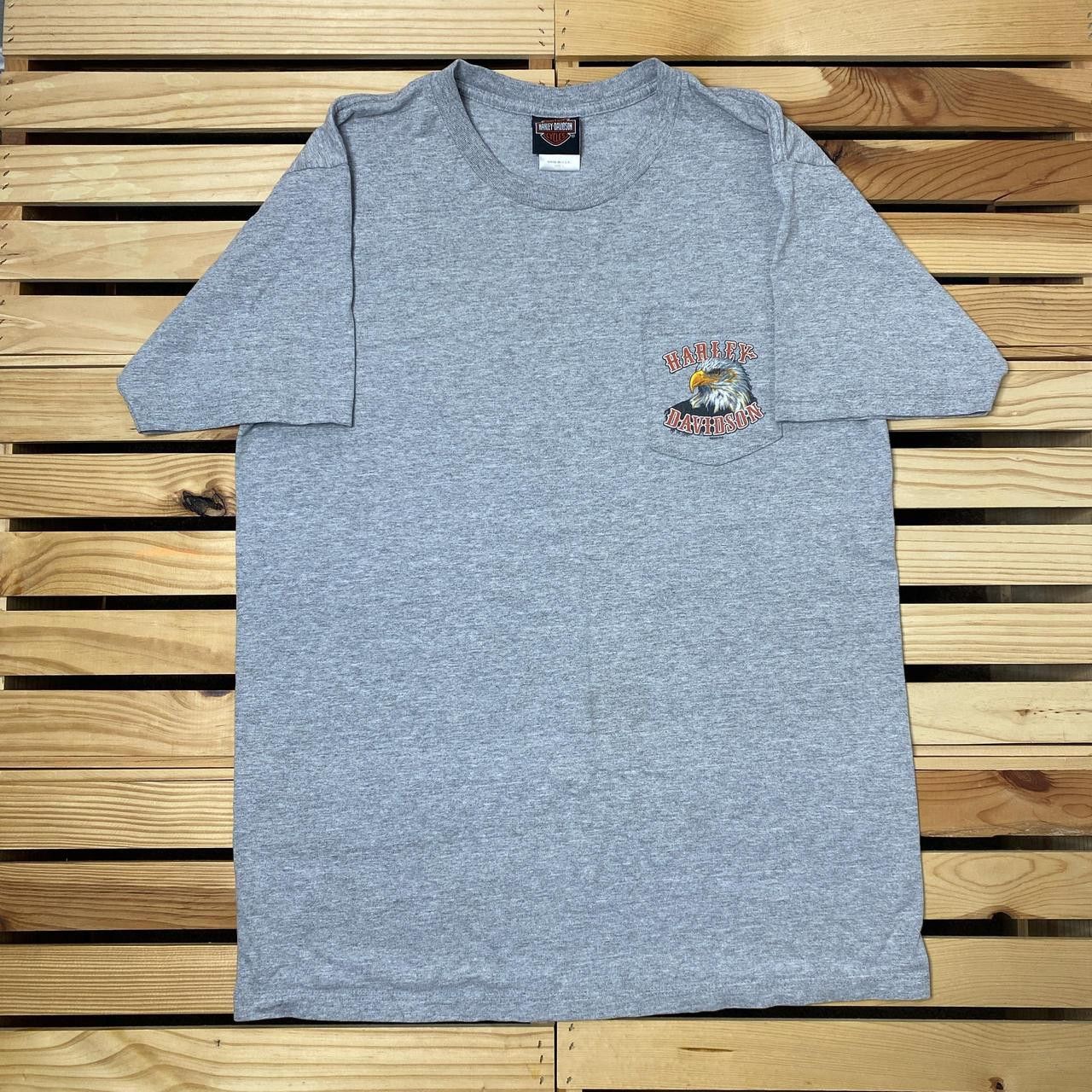 Harley Davidson Harley Davidson AL 2008 Gray Y2K Biker Pocket Tee Size Large Size US L / EU 52-54 / 3 - 2 Thumbnail