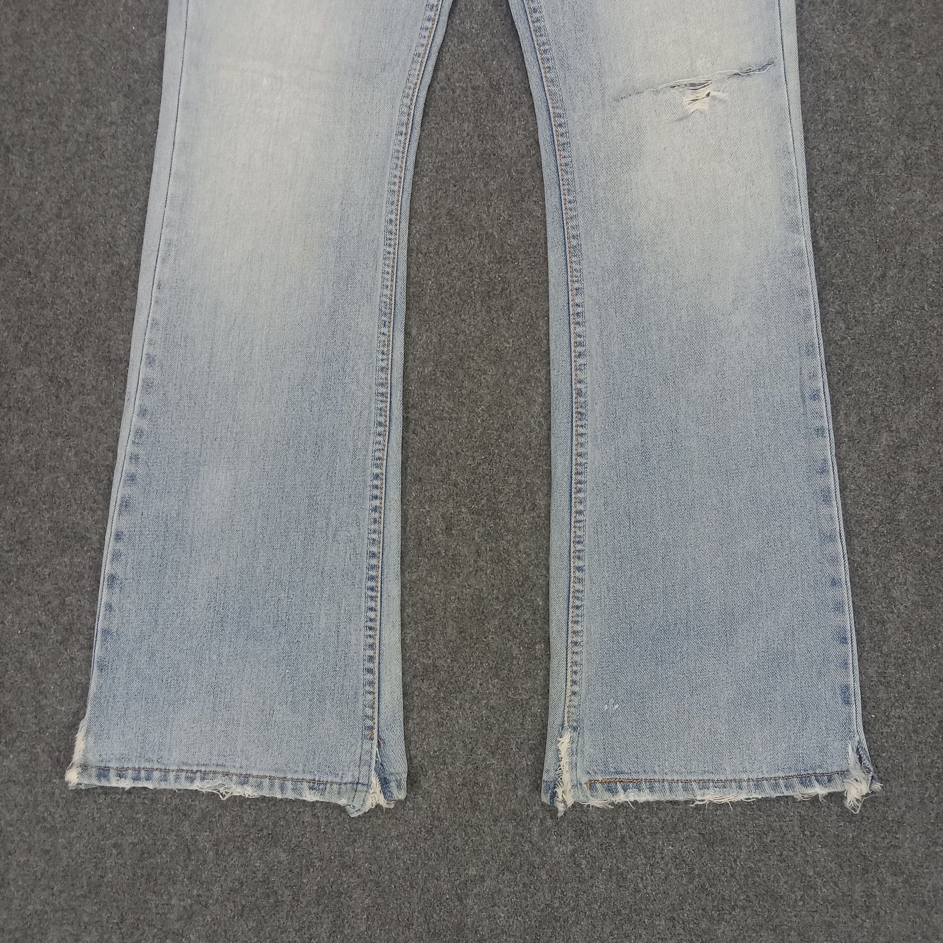 Levi's × Vintage Levi's 501 Distressed Flared Denim Jeans Size US 28 / EU 44 - 4 Thumbnail