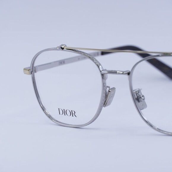 Dior New Dior CD DIAMONDO R2U F200 Eyeglasses - Silver/Gold Frame Size ONE SIZE - 8 Thumbnail