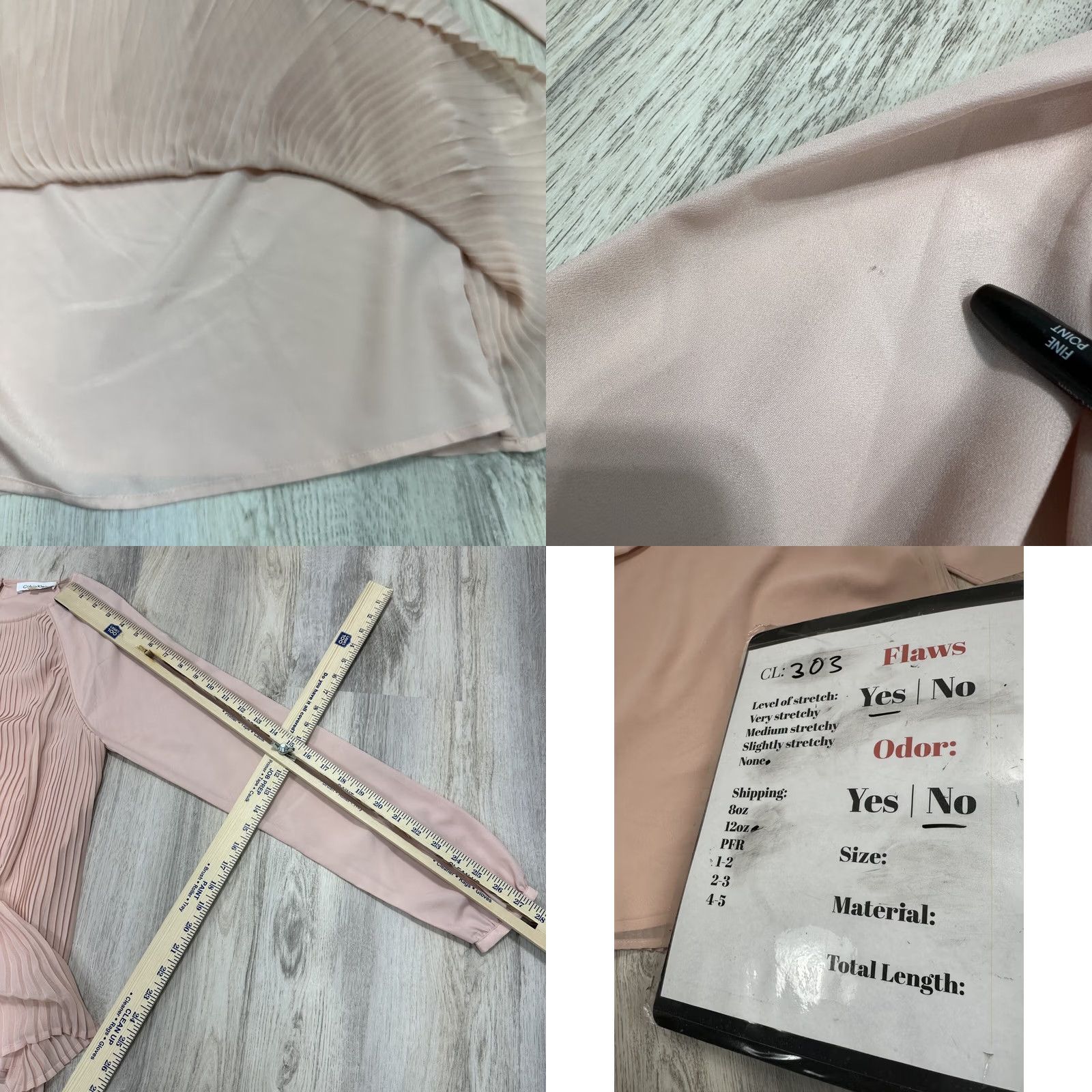 Calvin Klein Calvin Klein Pink Pleated Raglan Blouse Shirt Relaxed Regular S Women Long Sleeve Puff Accent Pleated Formal Evening Kidless Girls? Size S / US 4 / IT 40 - 8 Thumbnail